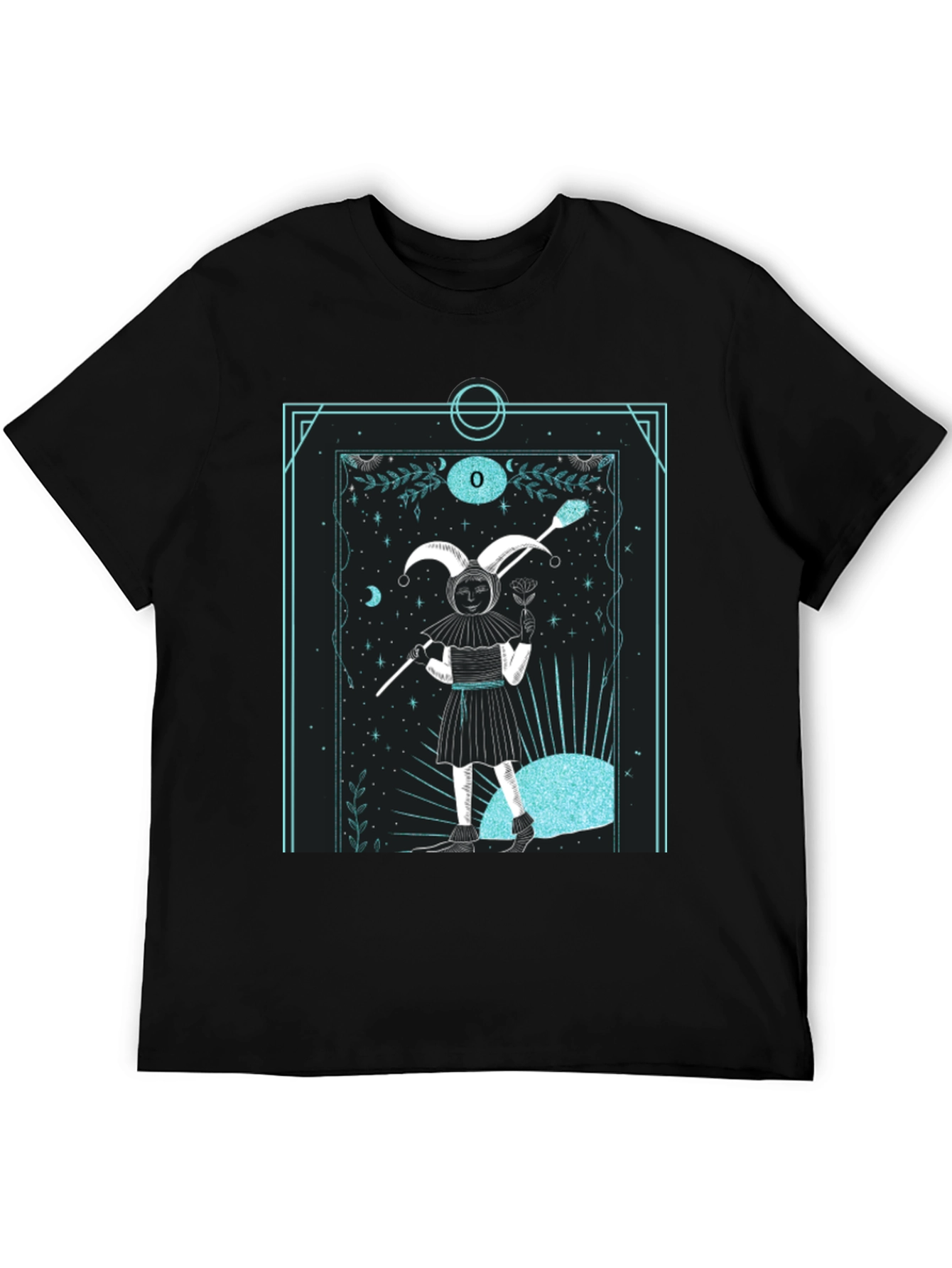 Jester Tarot Card Graphic Tee - Unique Design
