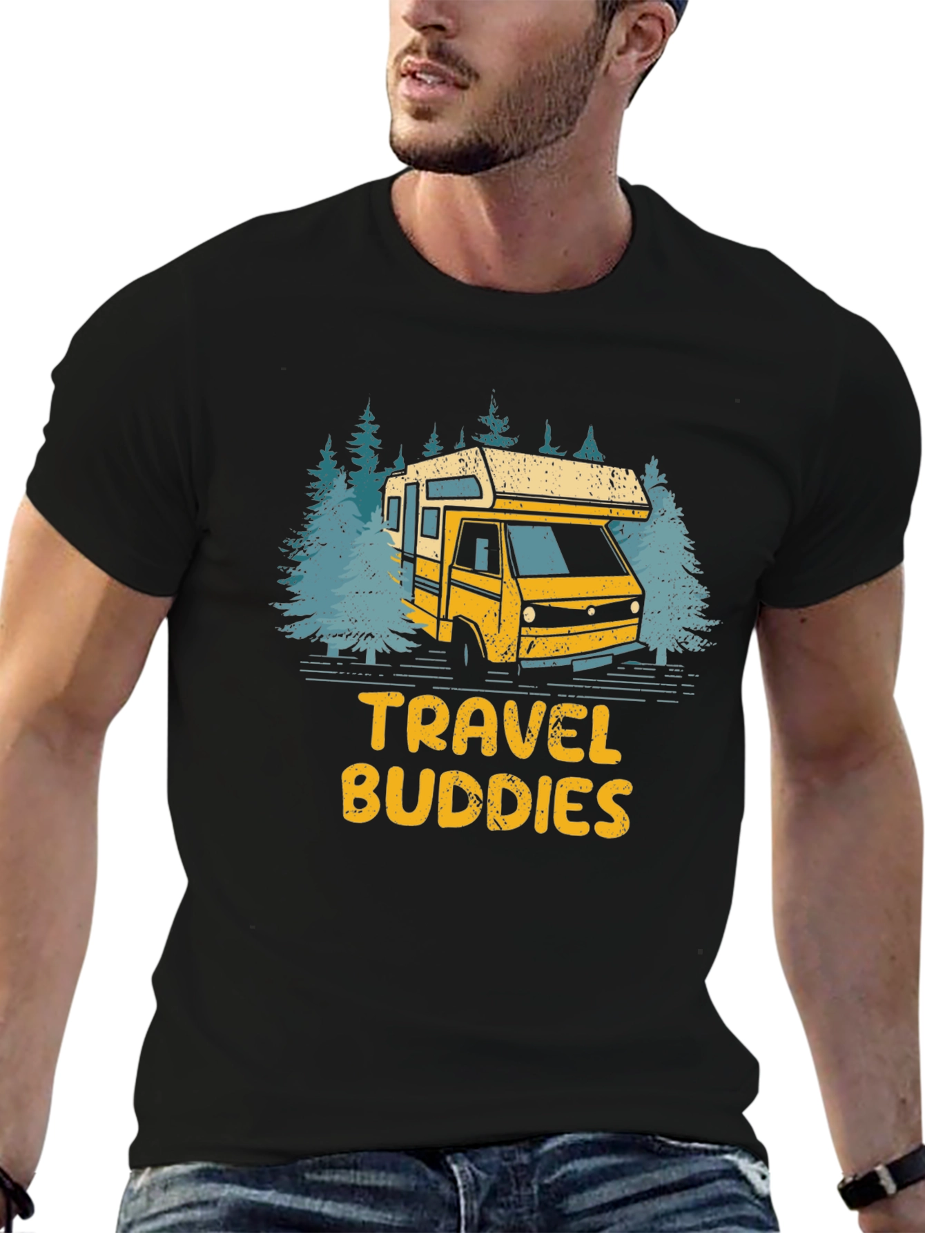 Travel Buddies RV Graphic T-Shirt - Camping Adventure Tee