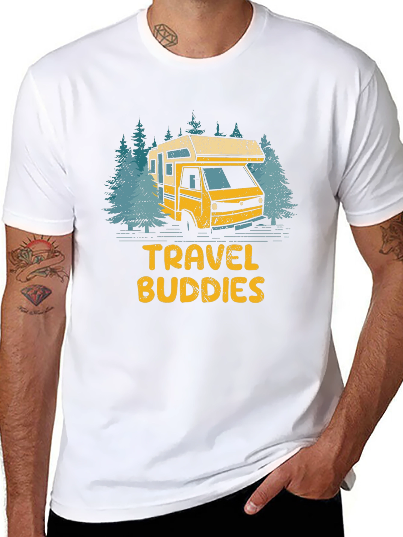 Travel Buddies RV Graphic T-Shirt - Camping Adventure Tee