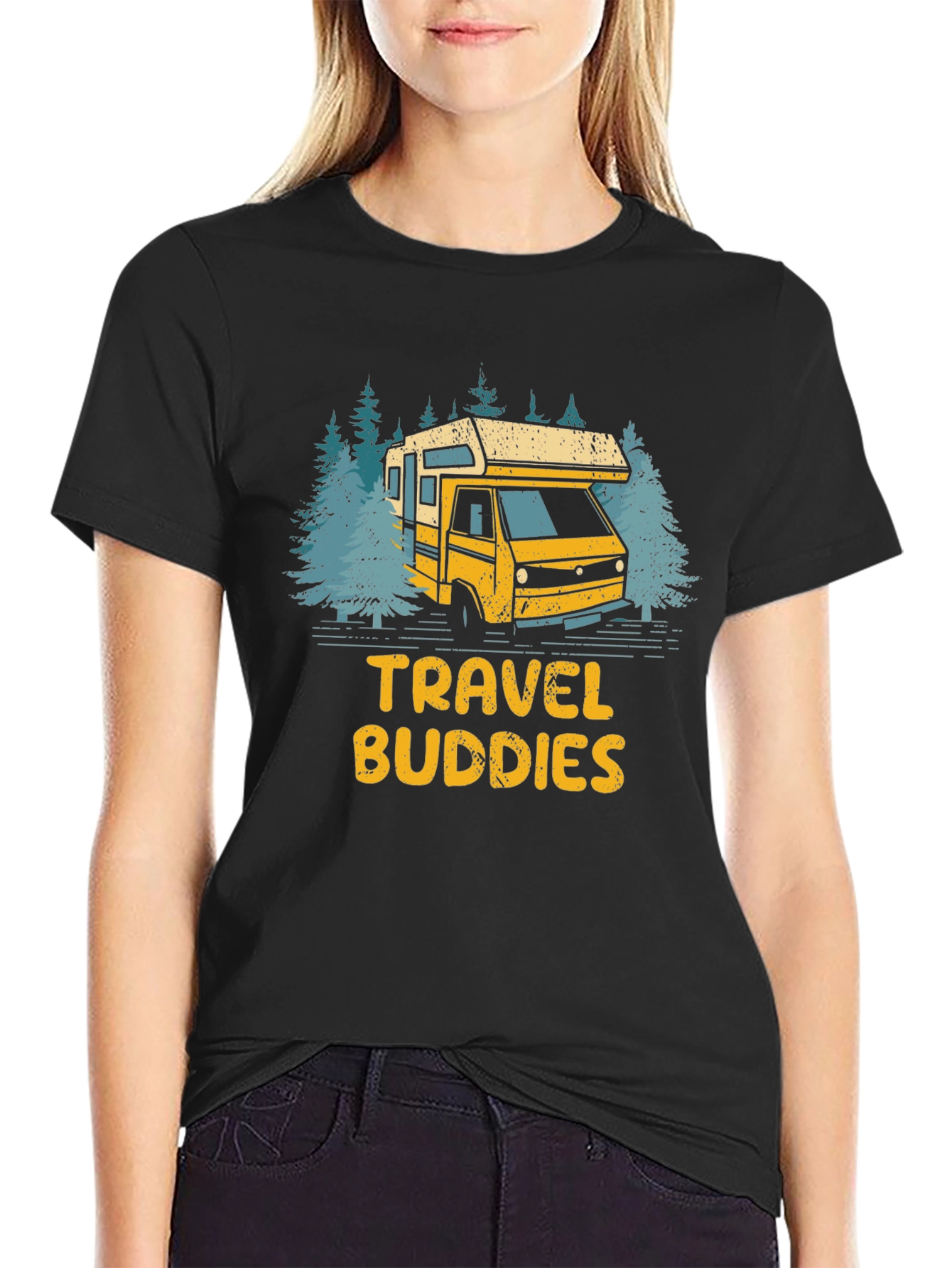 Travel Buddies RV Graphic T-Shirt - Camping Adventure Tee