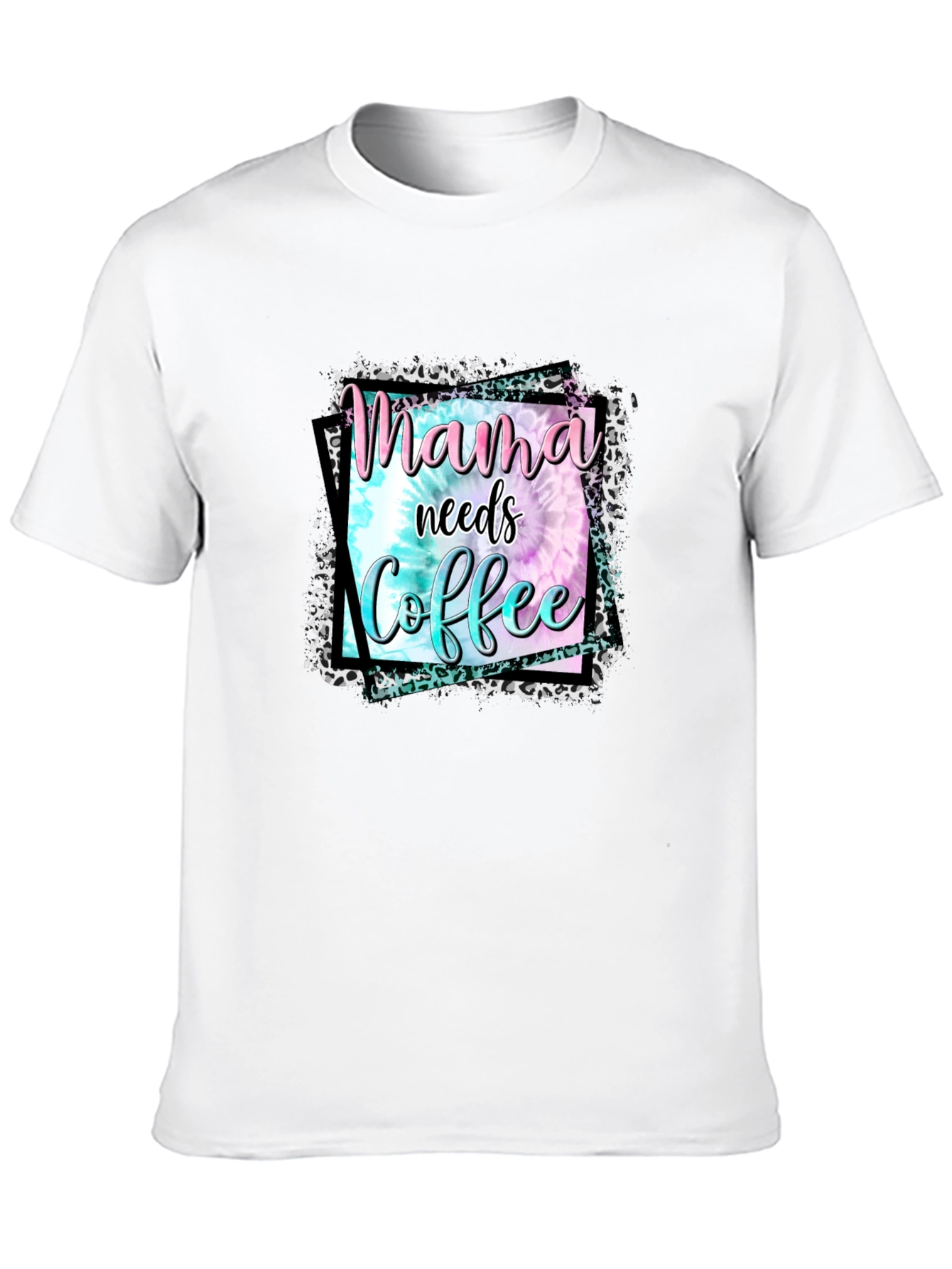Mama Needs Coffee Graphic Tee - Black Cotton Blend