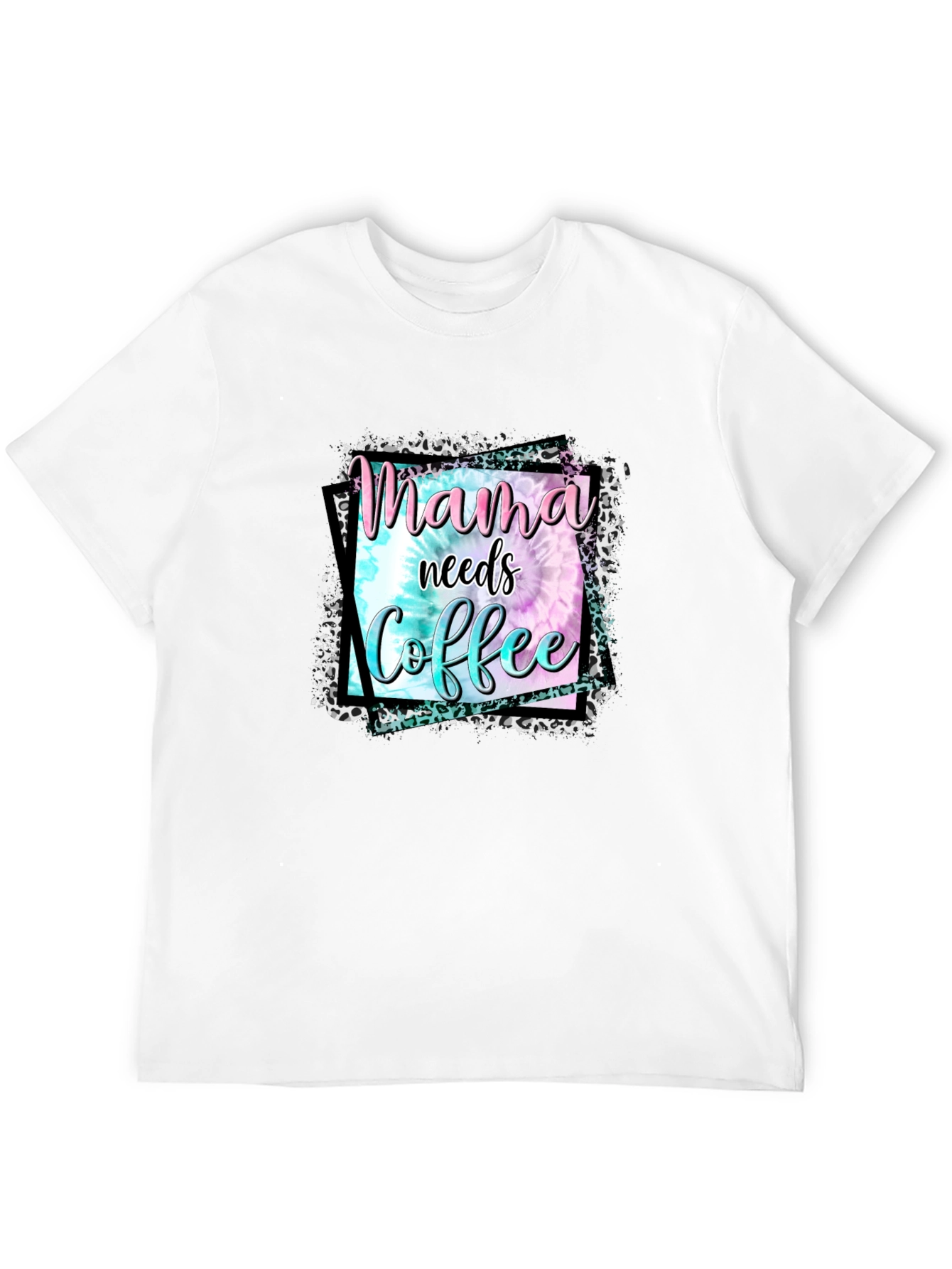Mama Needs Coffee Graphic Tee - Black Cotton Blend