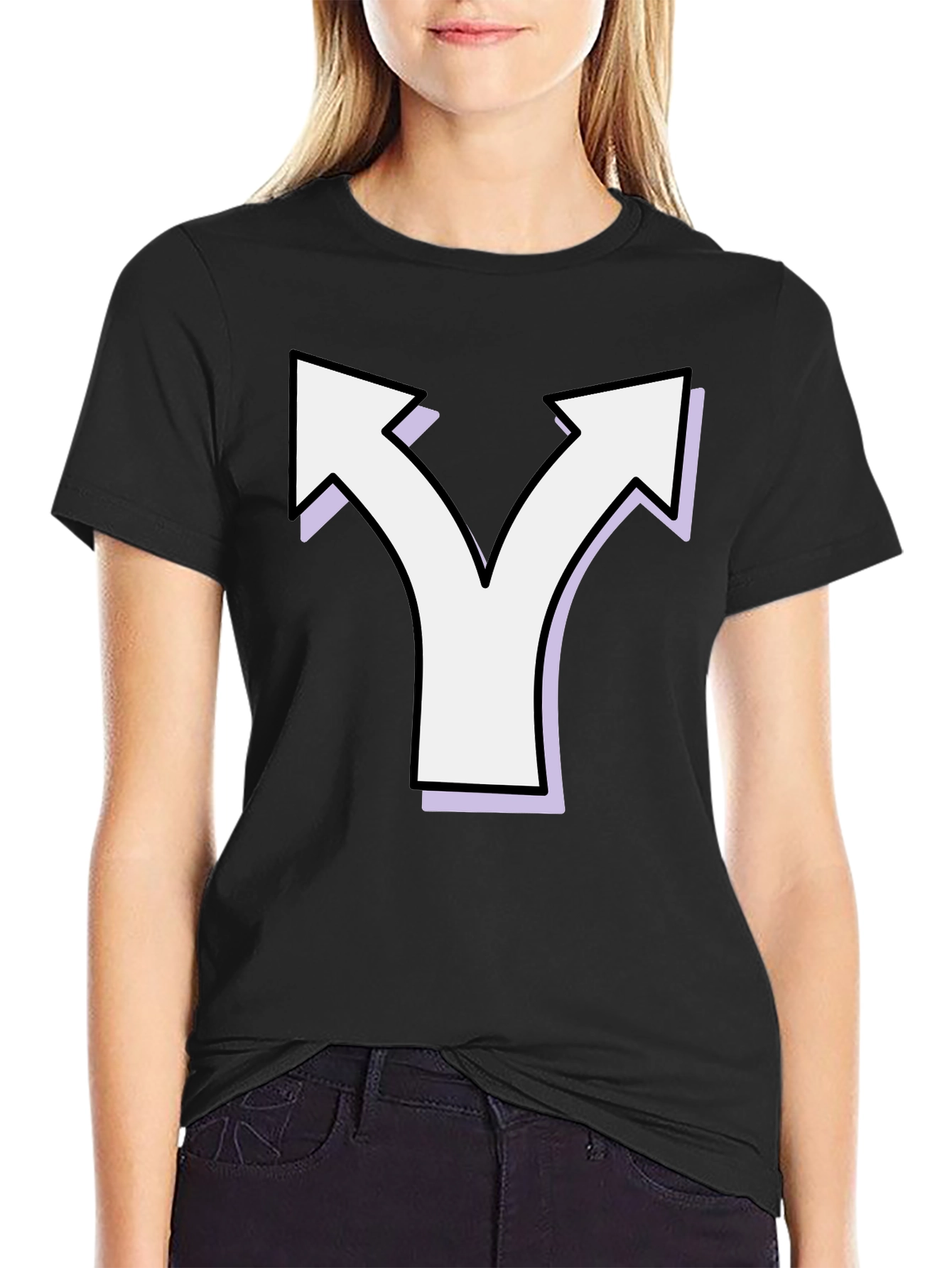 Directional Choice T-Shirt - Black Cotton Tee