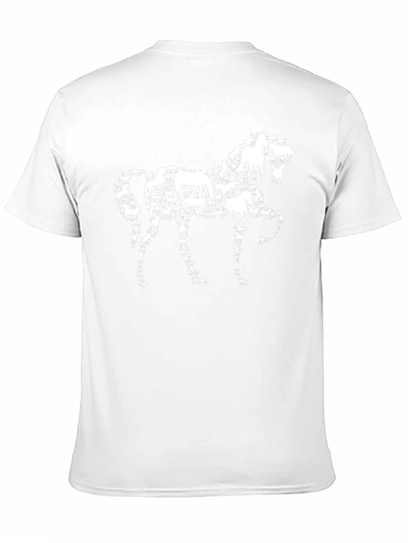 Horse Silhouette Graphic Tee - Black