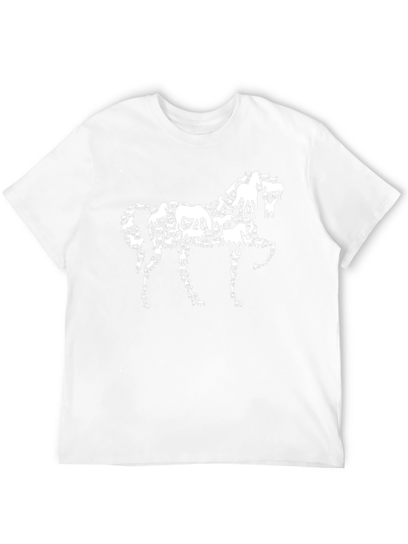 Horse Silhouette Graphic Tee - Black