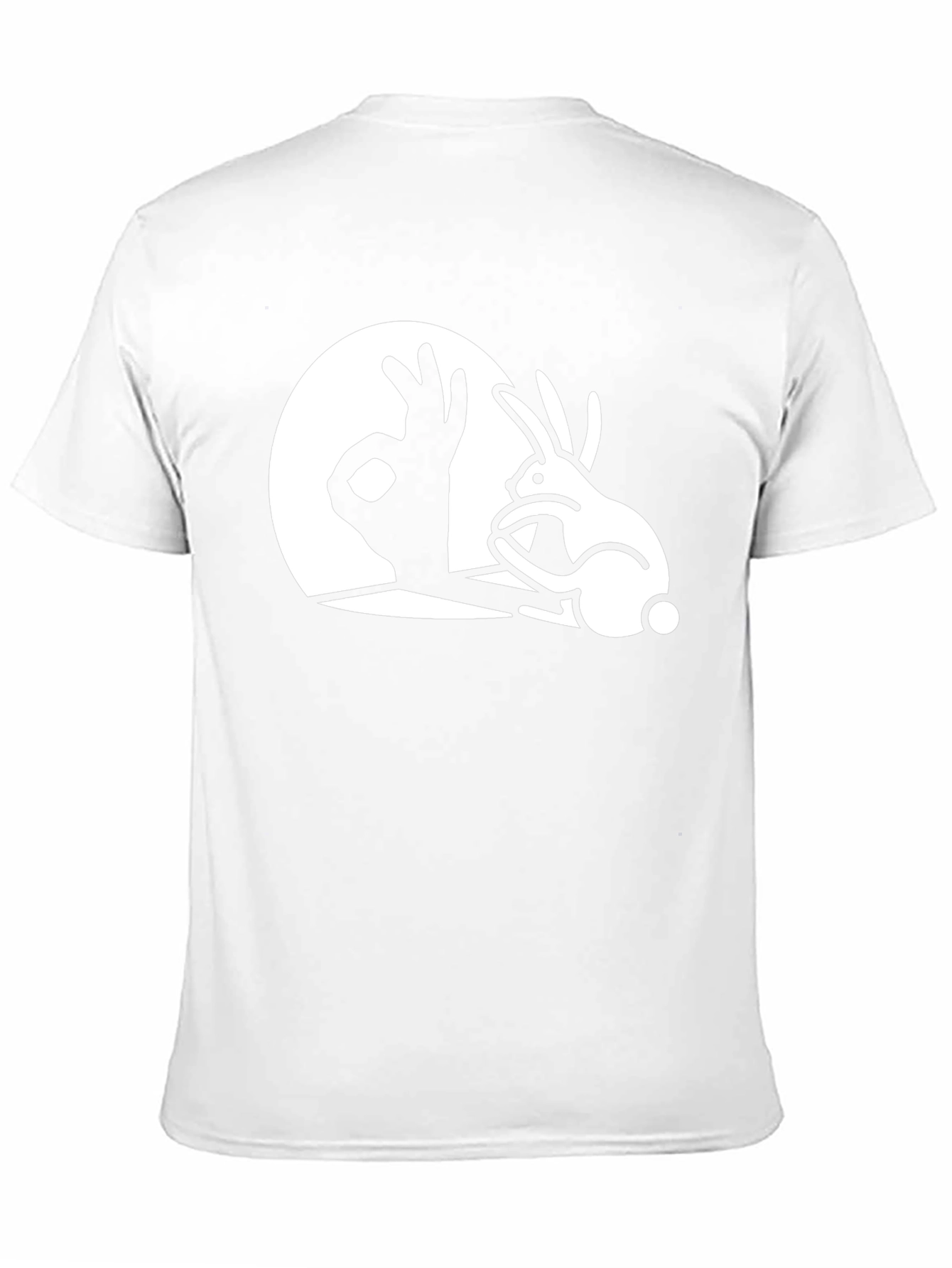 Rabbit Shadow T-Shirt - Black Cotton Tee