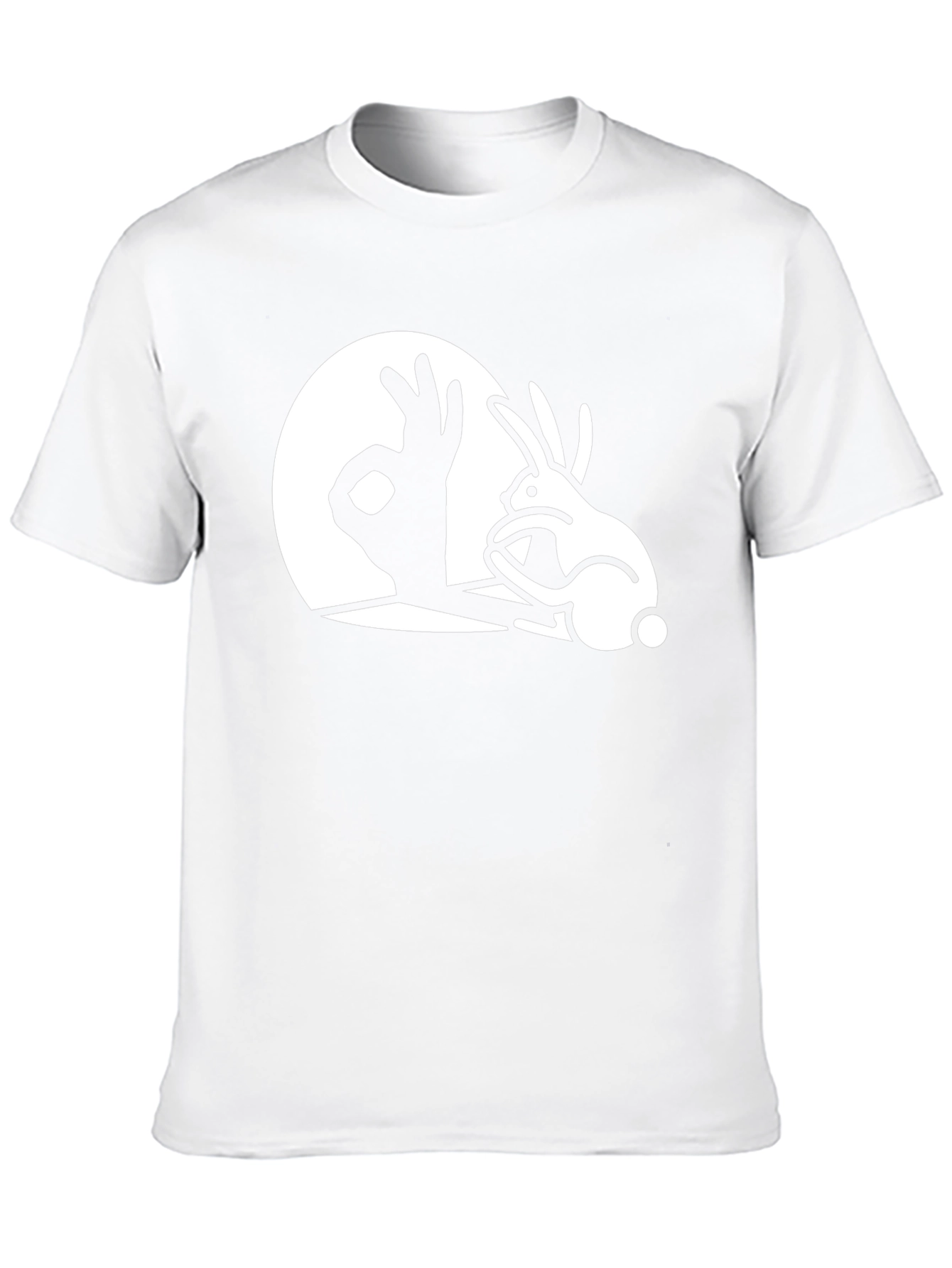Rabbit Shadow T-Shirt - Black Cotton Tee