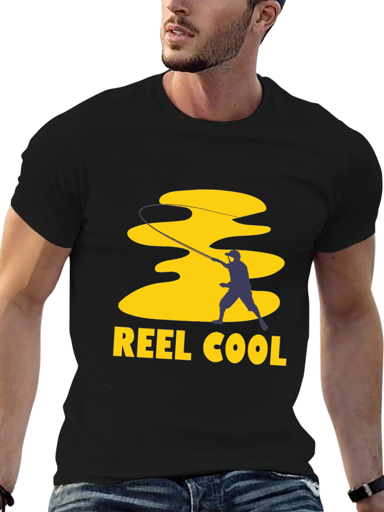 Reel Cool Fishing T-Shirt - Black