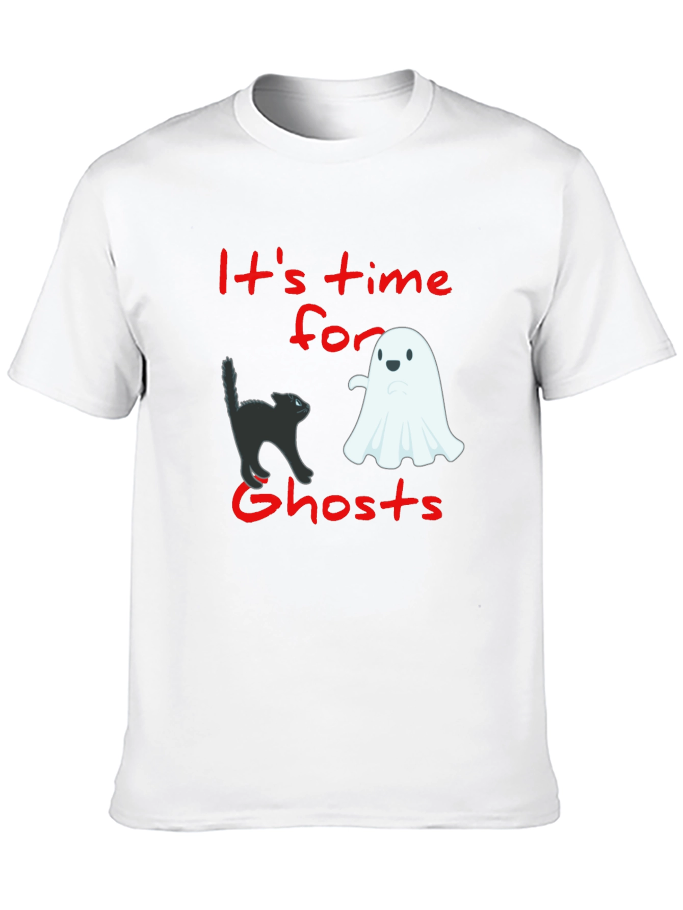 Its Time for Ghosts Black Graphic Tee