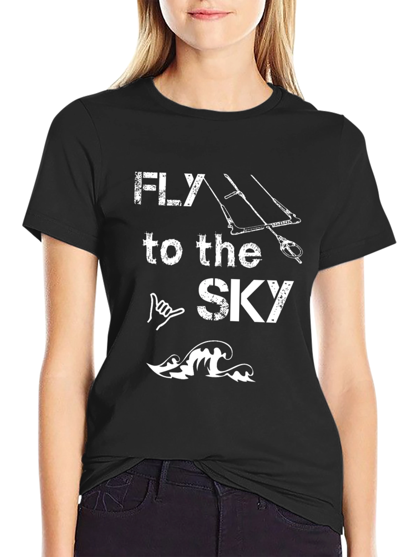Fly to the Sky Graphic T-Shirt - Kiteboarding Design