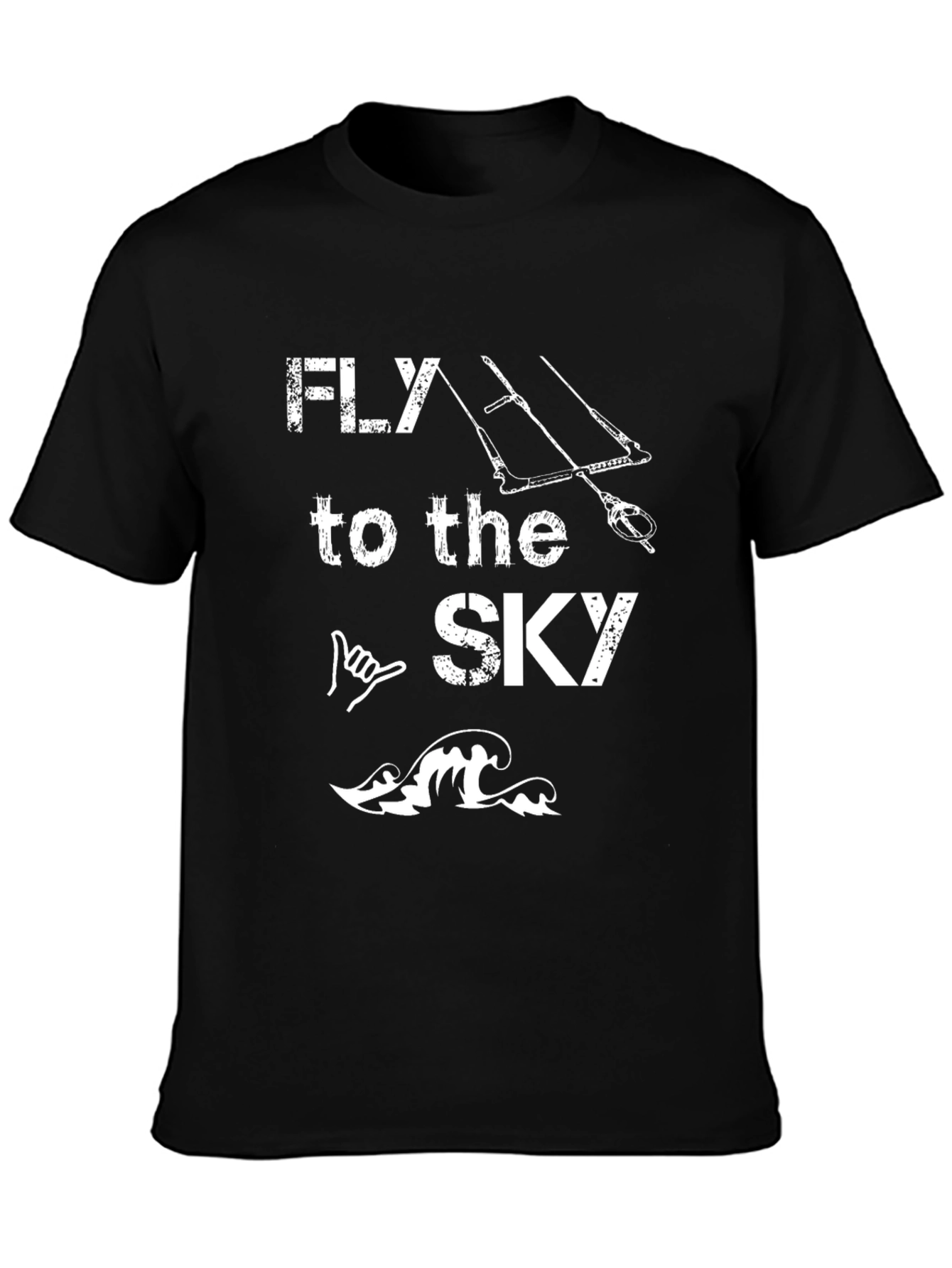 Fly to the Sky Graphic T-Shirt - Kiteboarding Design