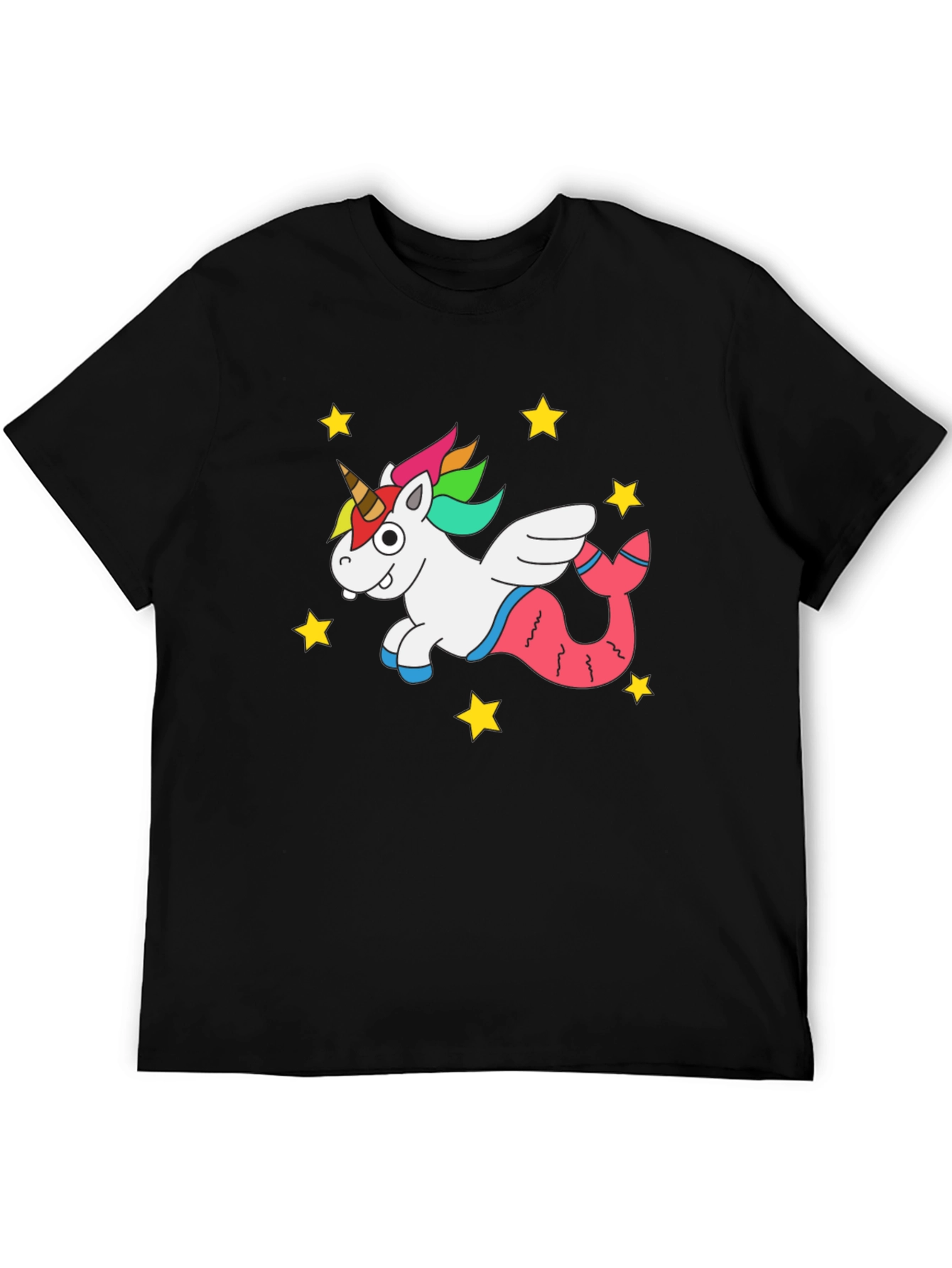 Unicorn Mermaid Black T-Shirt