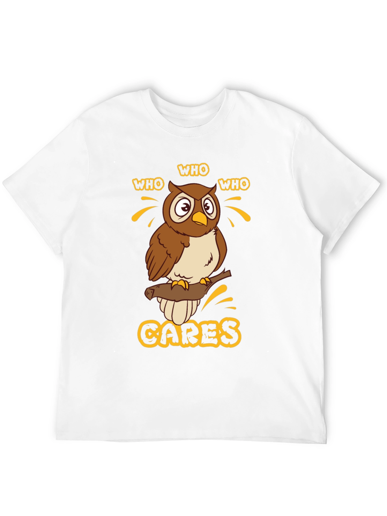 Who Cares Owl Graphic T-Shirt