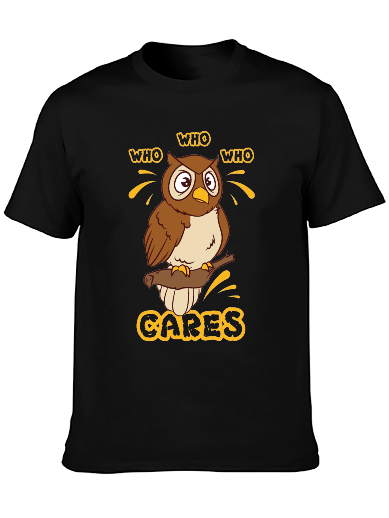Who Cares Owl Graphic T-Shirt