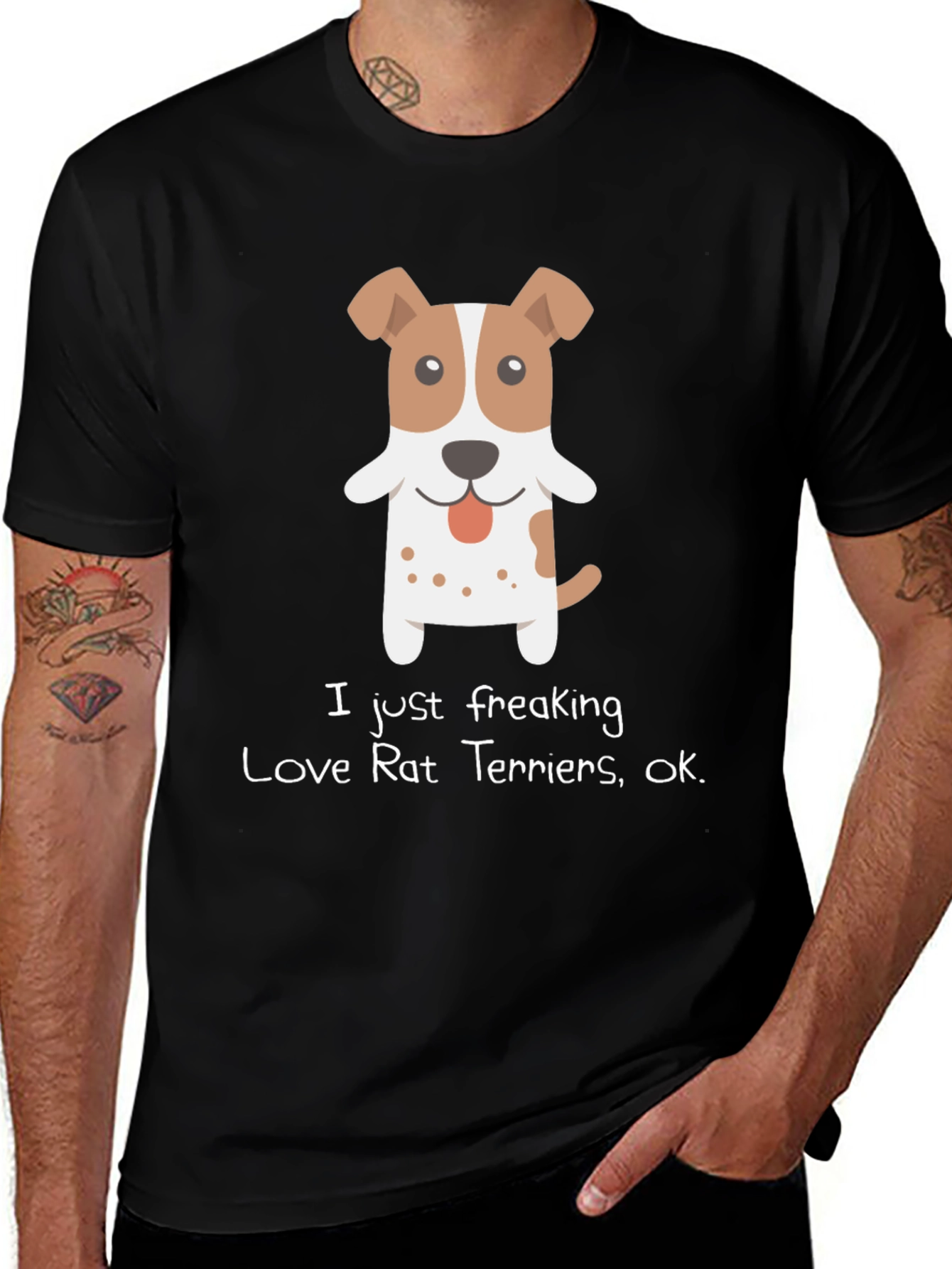 I Love Rat Terriers Graphic Tee