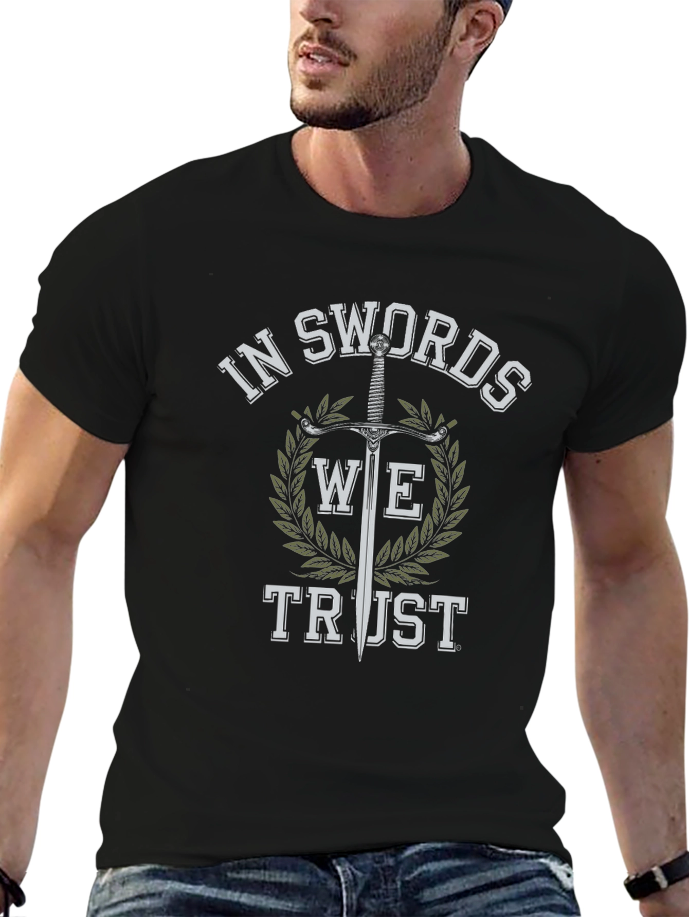 In Swords We Trust Graphic Tee - Black