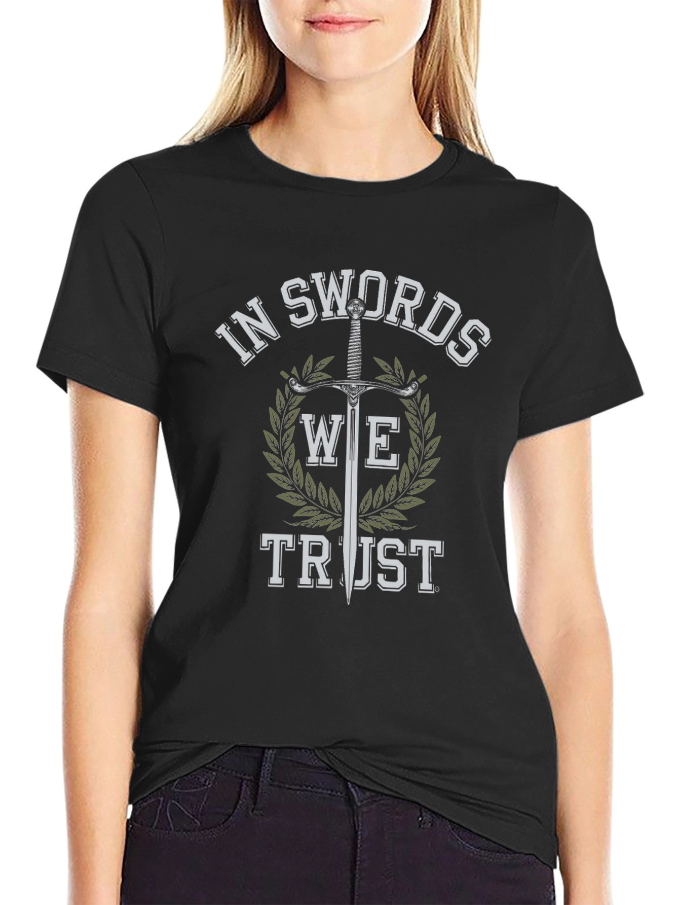 In Swords We Trust Graphic Tee - Black