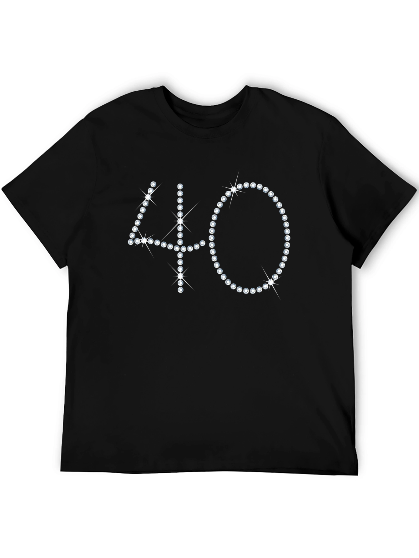 Sparkling 40th Birthday Black T-Shirt