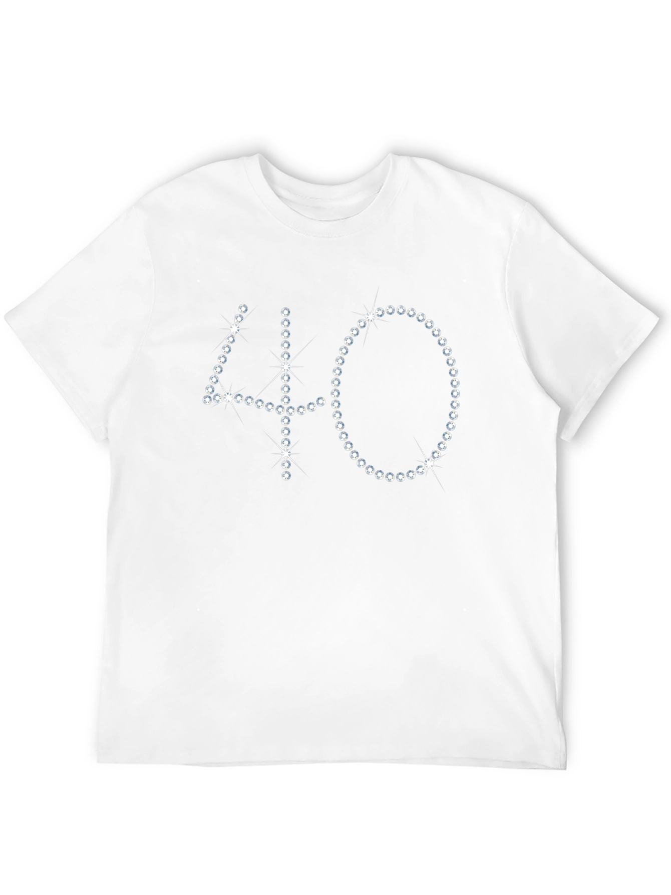 Sparkling 40th Birthday Black T-Shirt