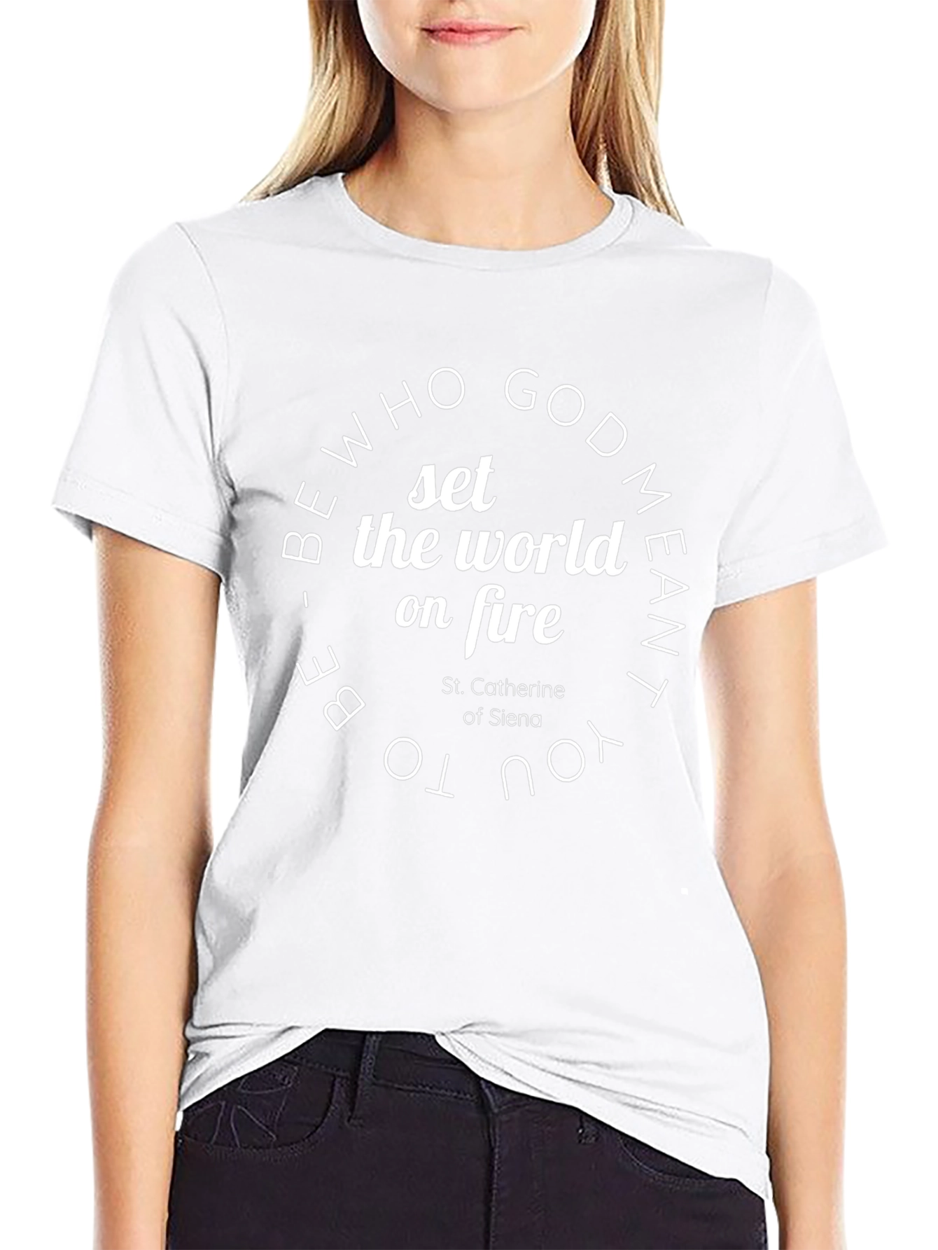 Inspirational Black T-Shirt: Set the World on Fire