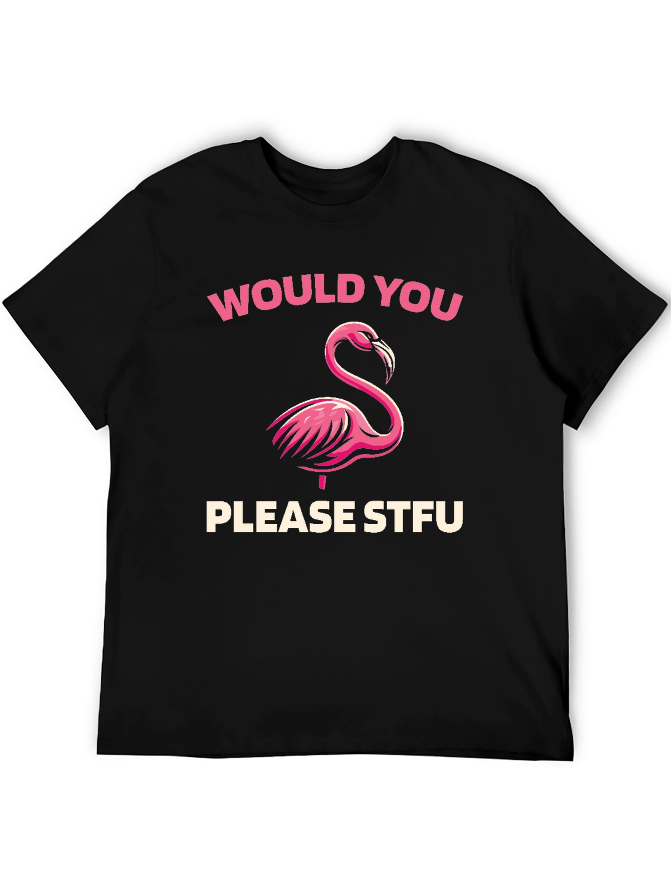 Flamingo STFU Graphic Tee - Casual Black T-Shirt