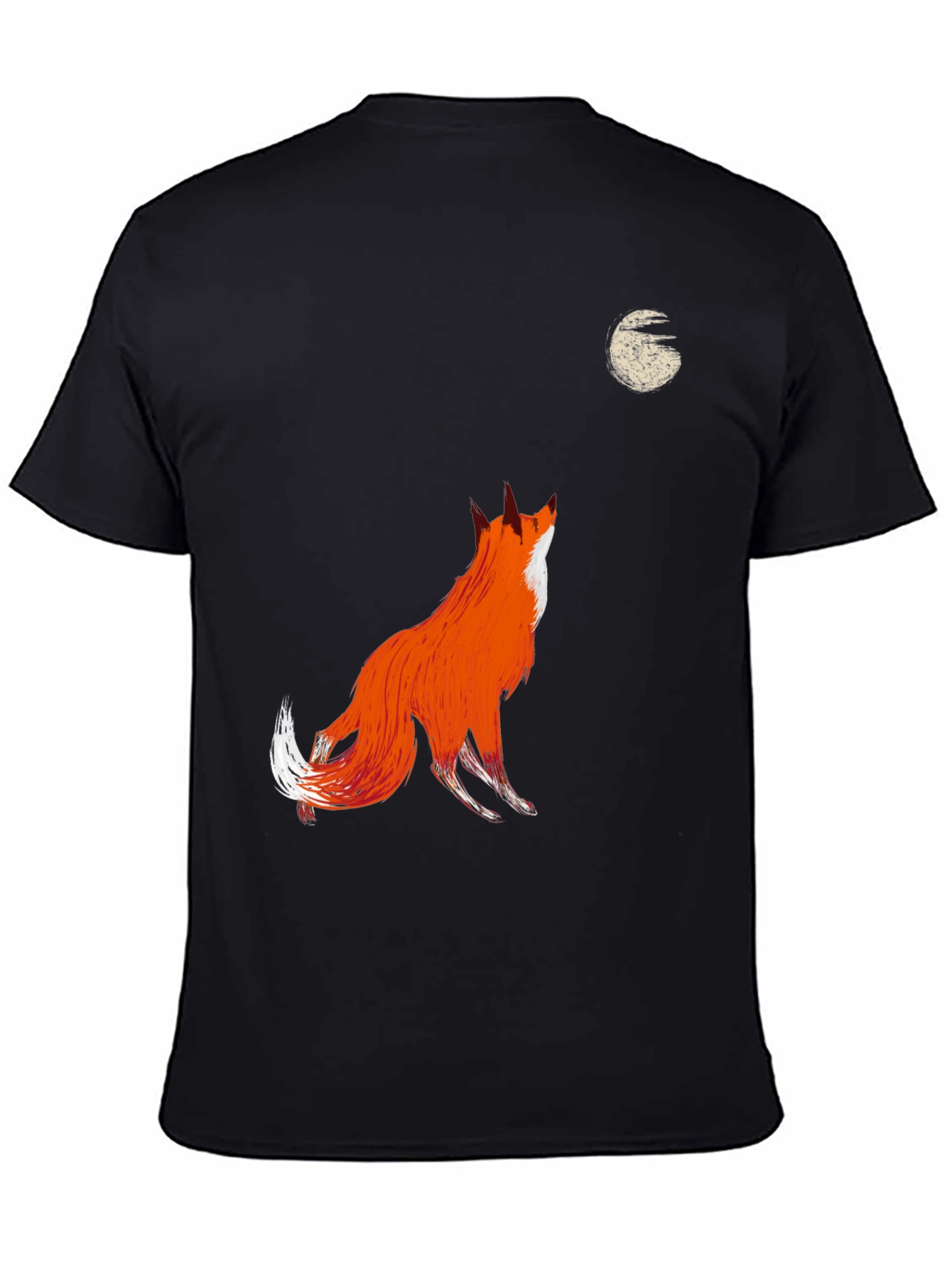 Fox Howling at Moon Graphic Tee