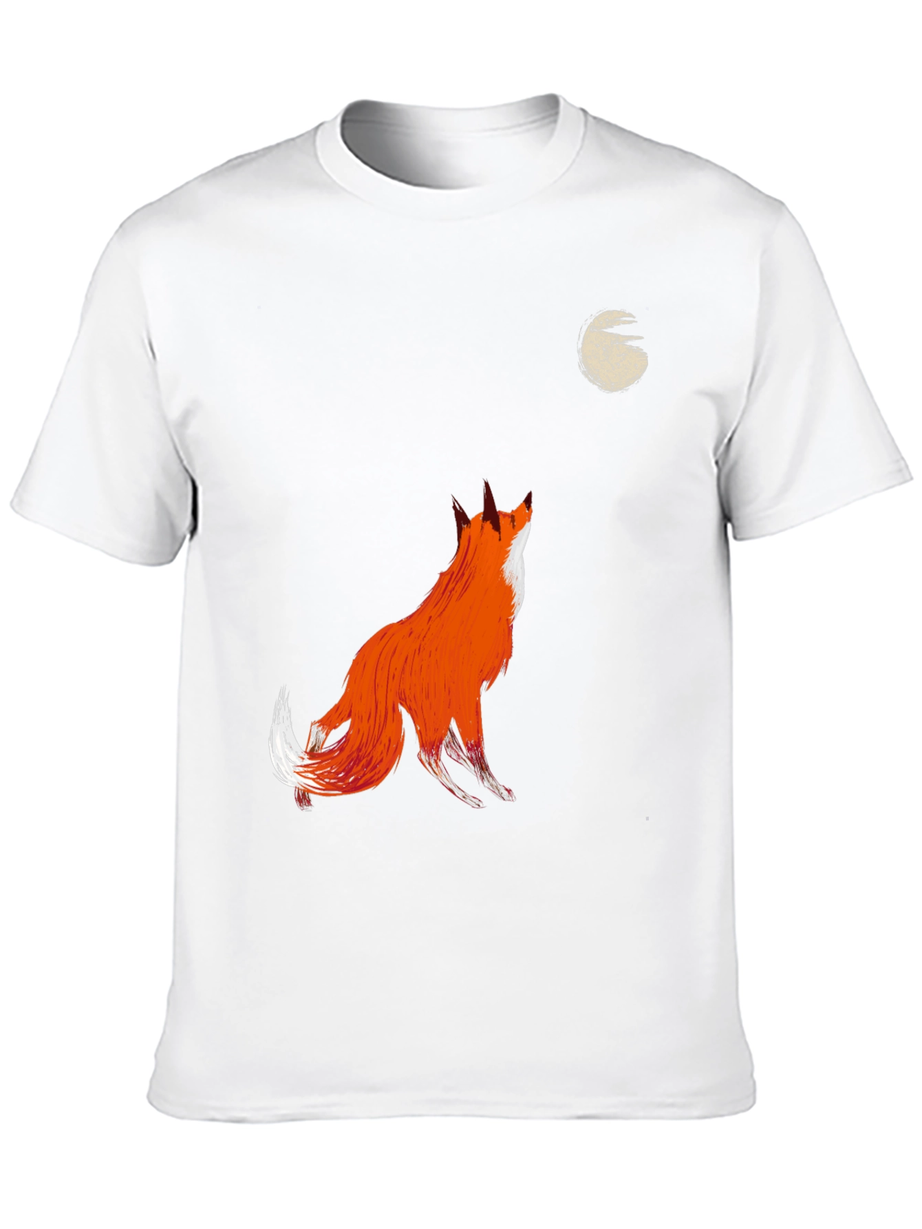 Fox Howling at Moon Graphic Tee