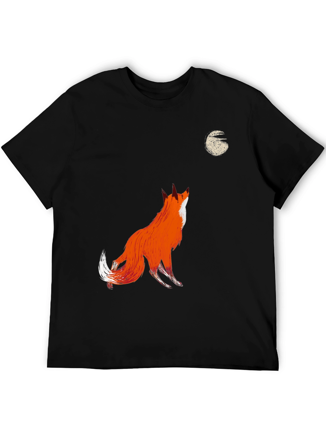 Fox Howling at Moon Graphic Tee