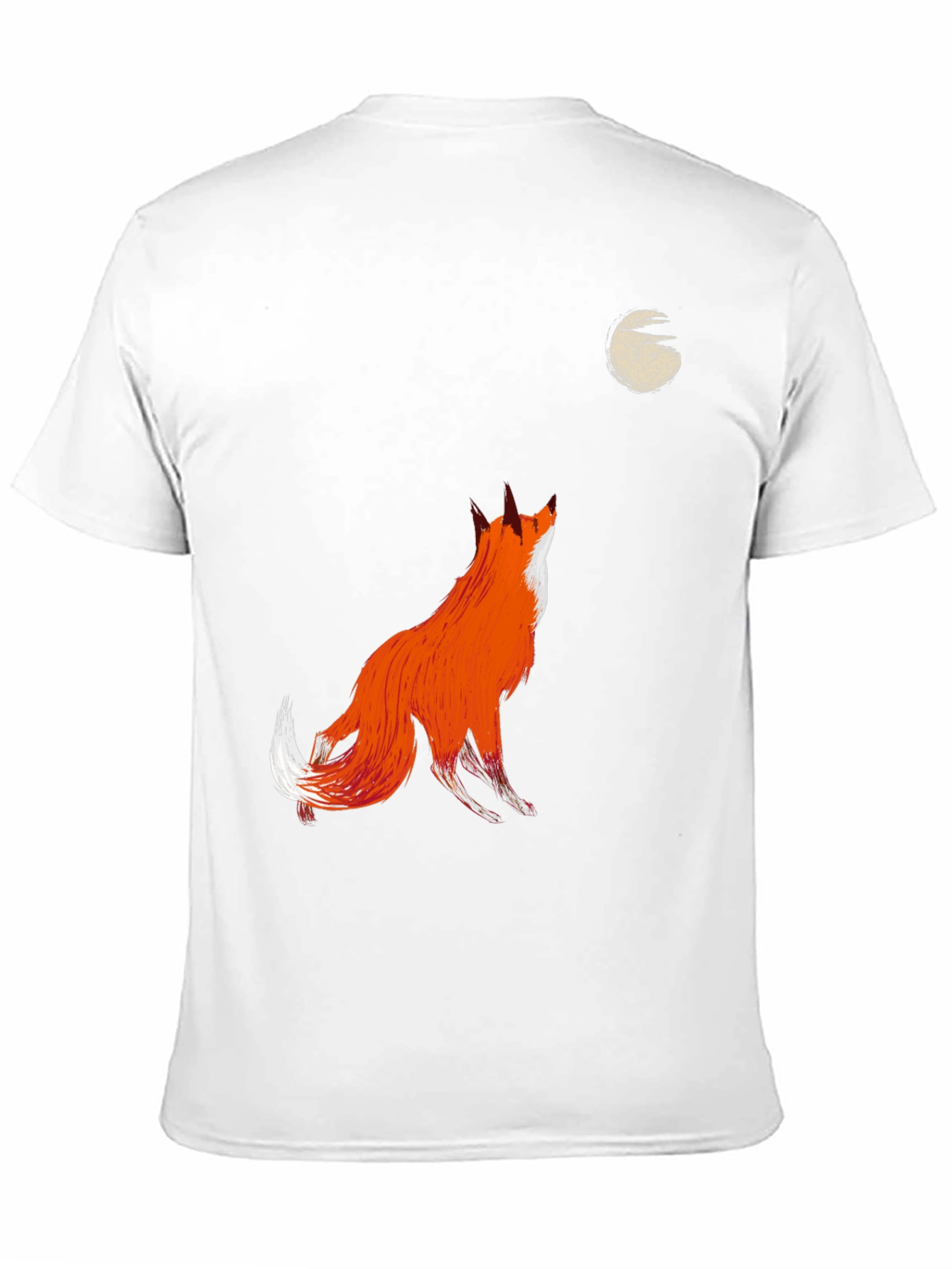 Fox Howling at Moon Graphic Tee