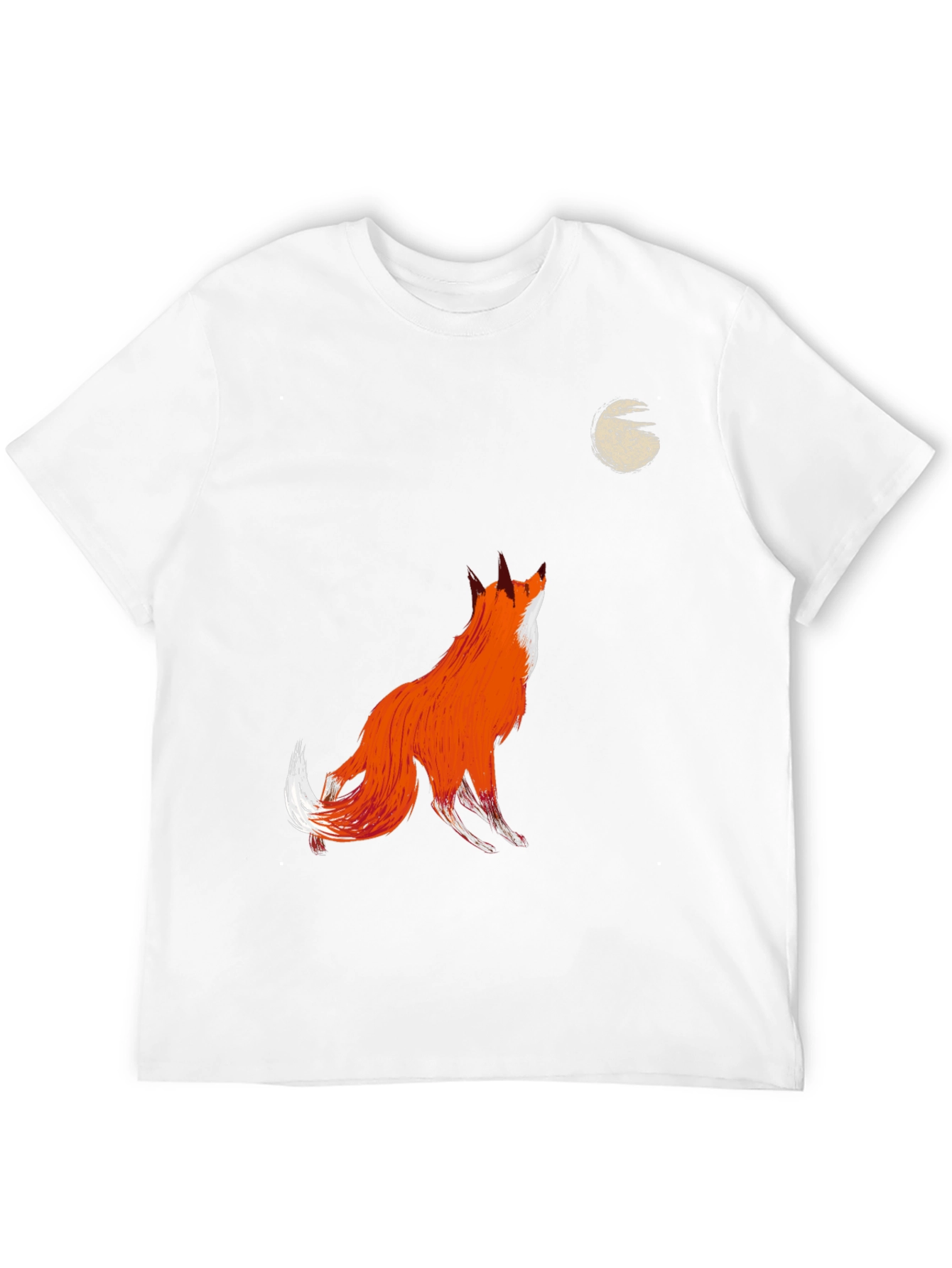Fox Howling at Moon Graphic Tee