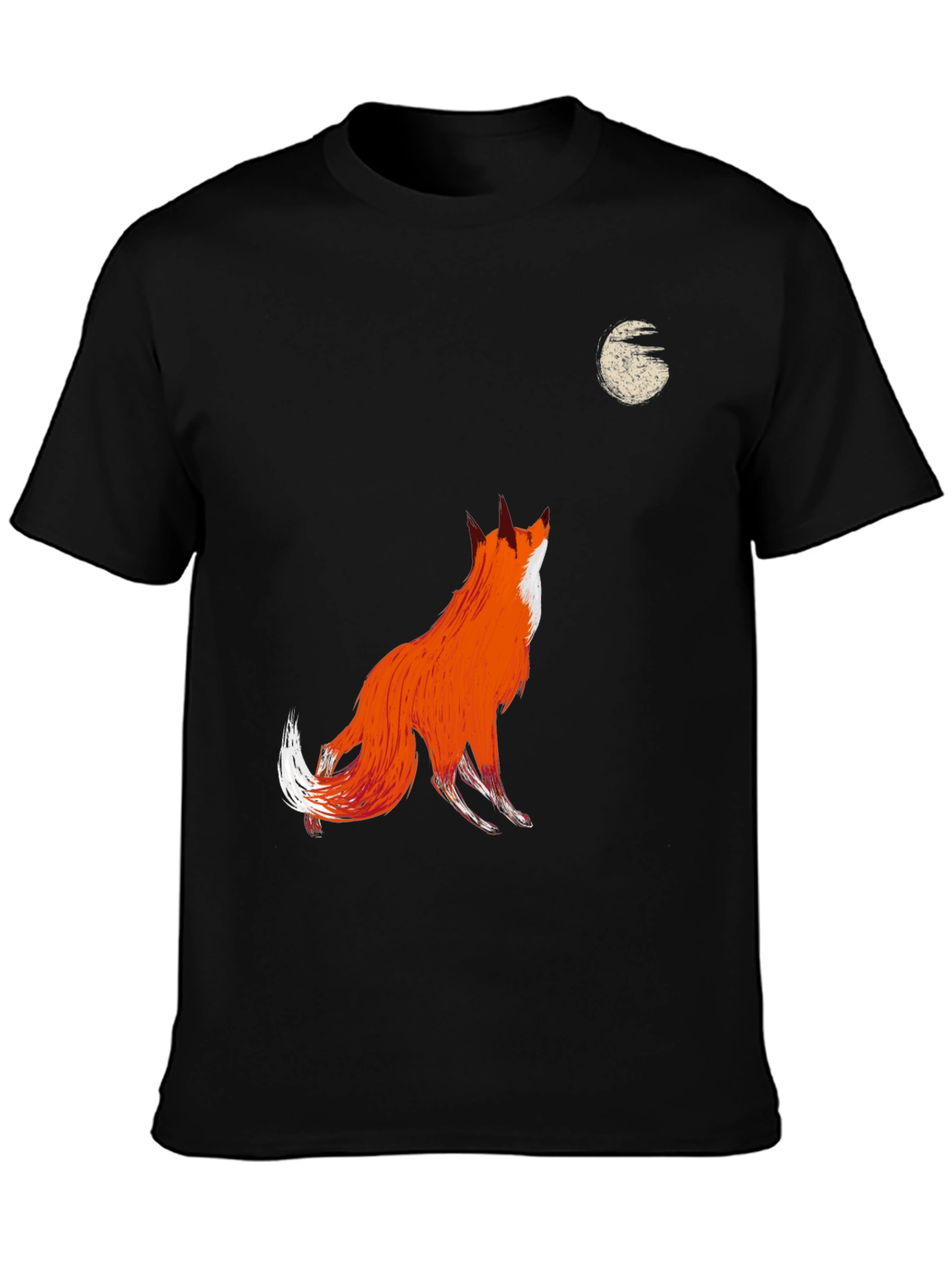 Fox Howling at Moon Graphic Tee