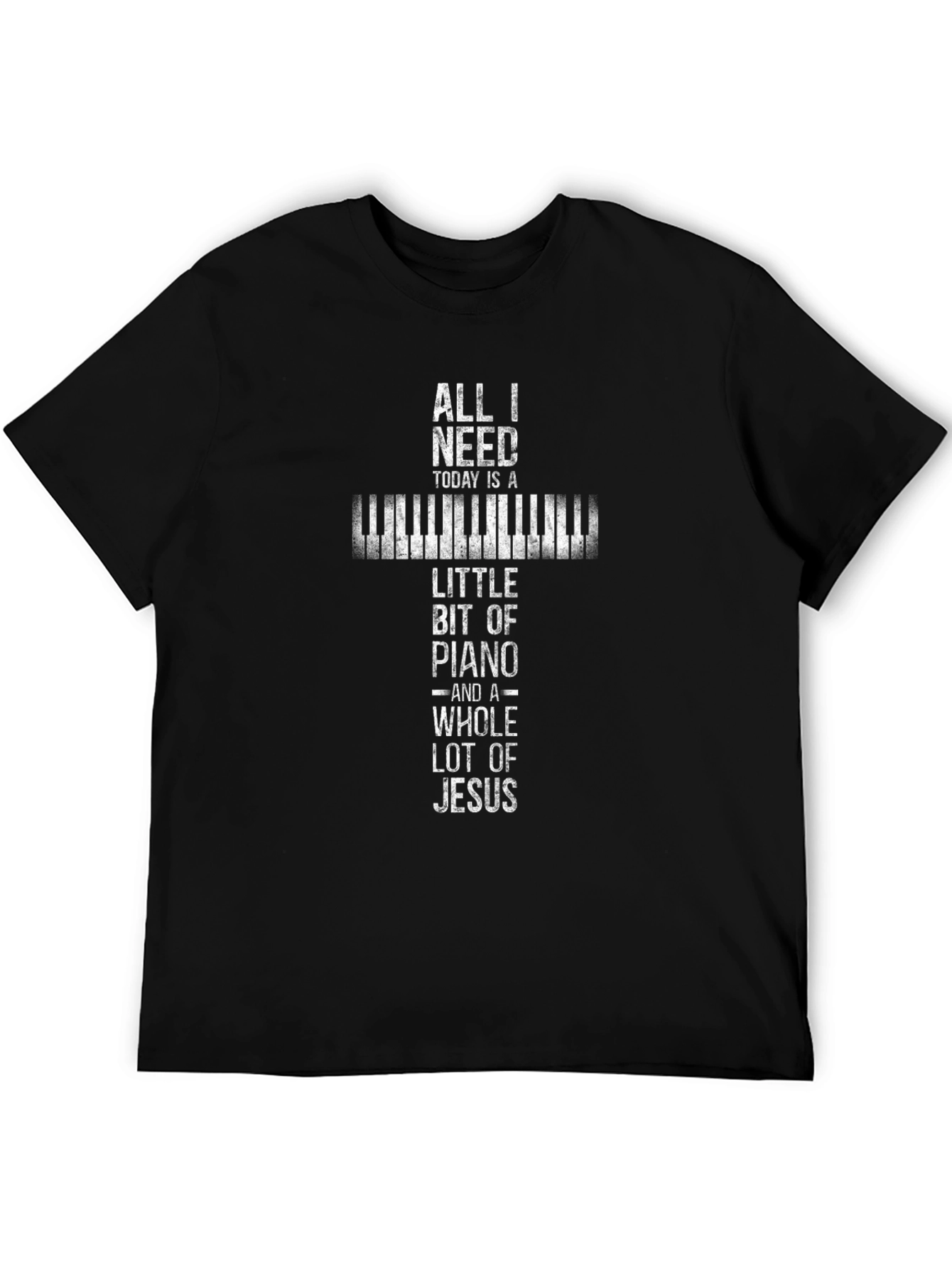 Piano and Jesus Black T-Shirt