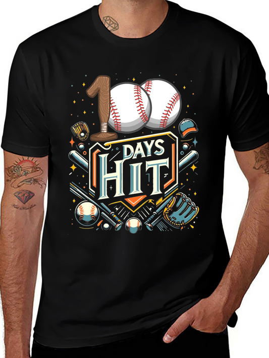 100 Days Hit Baseball T-Shirt