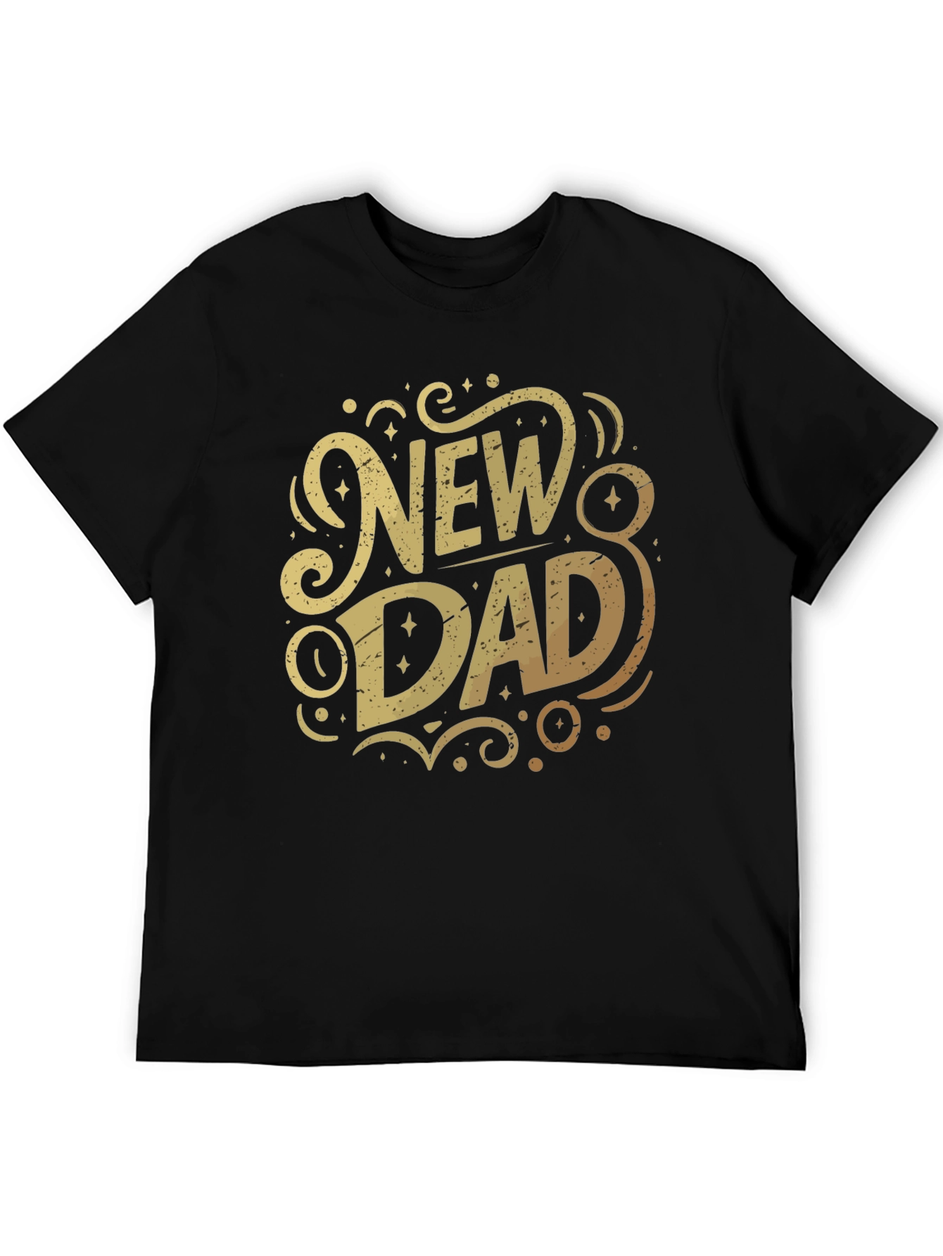 New Dad Graphic T-Shirt - Black Cotton Tee