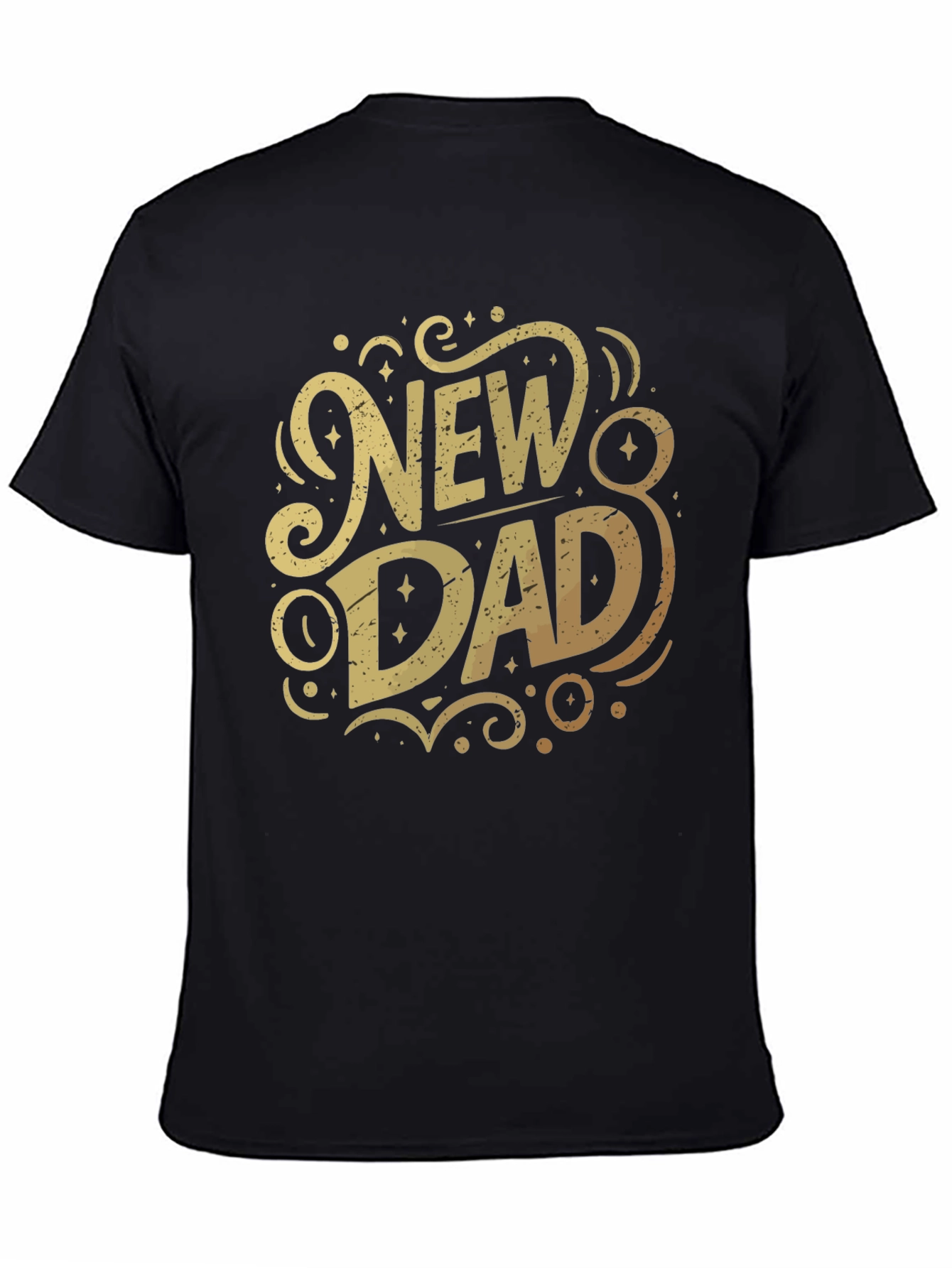 New Dad Graphic T-Shirt - Black Cotton Tee