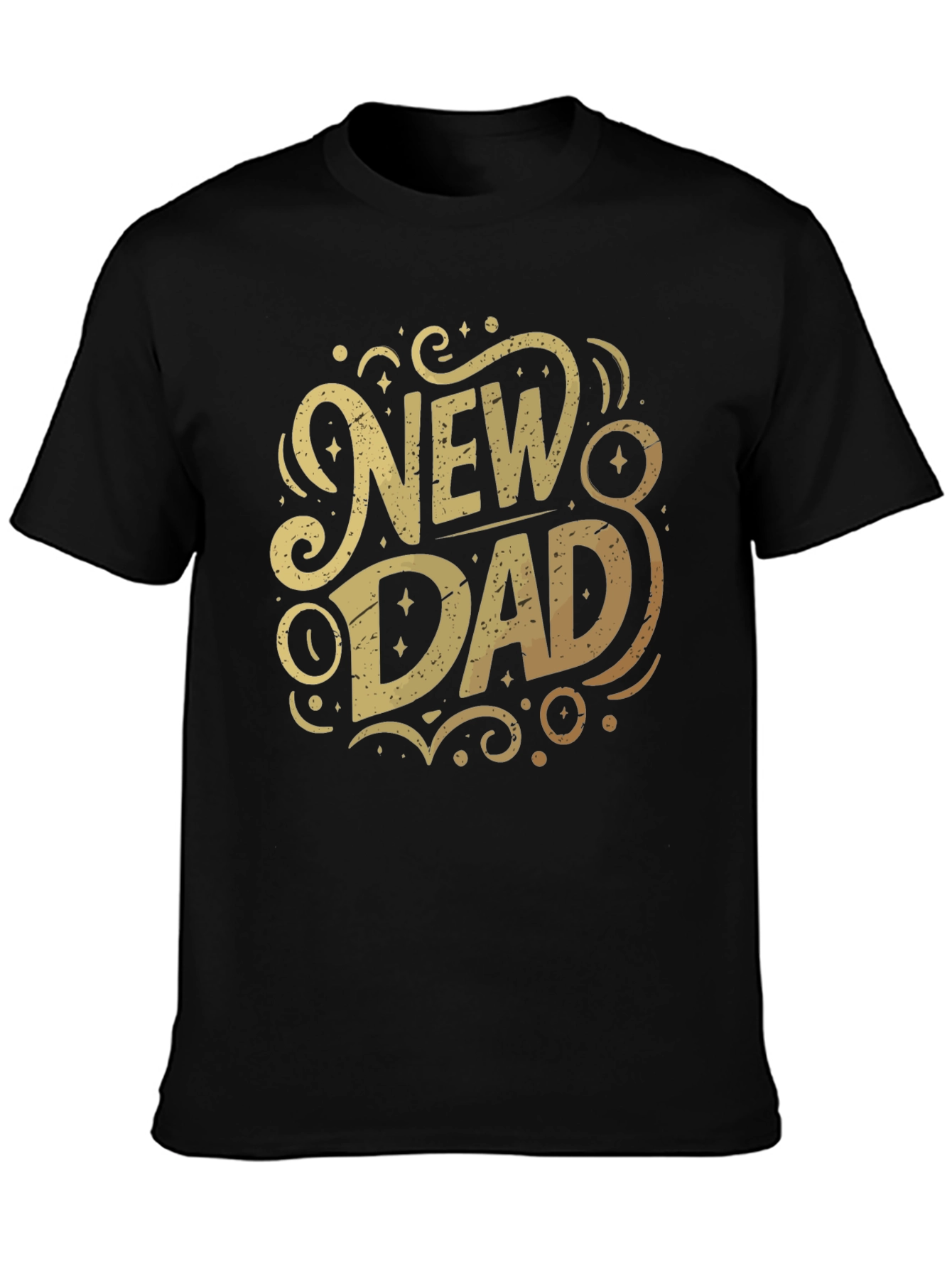 New Dad Graphic T-Shirt - Black Cotton Tee