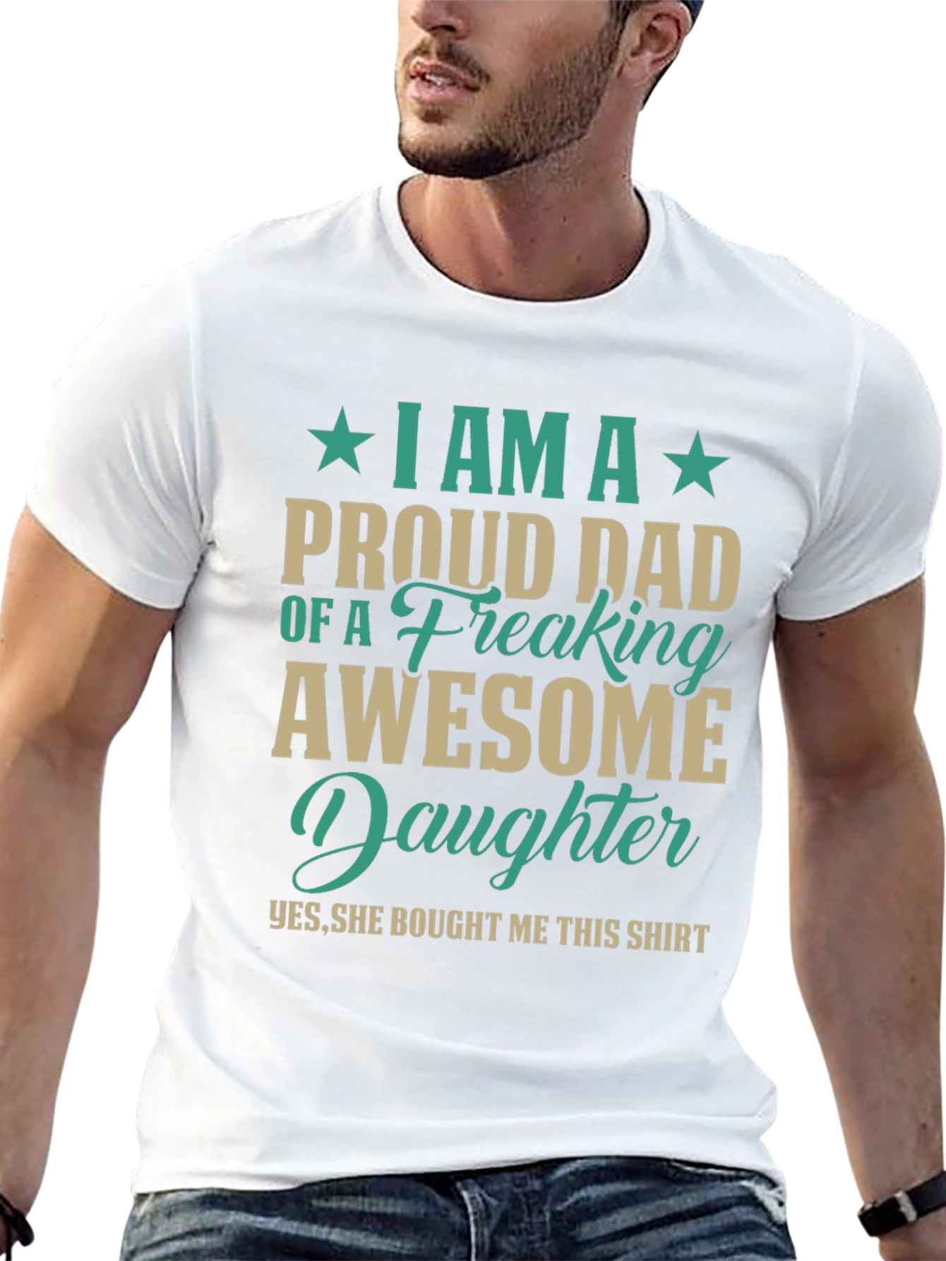 Proud Dad T-Shirt - Awesome Daughter Gift