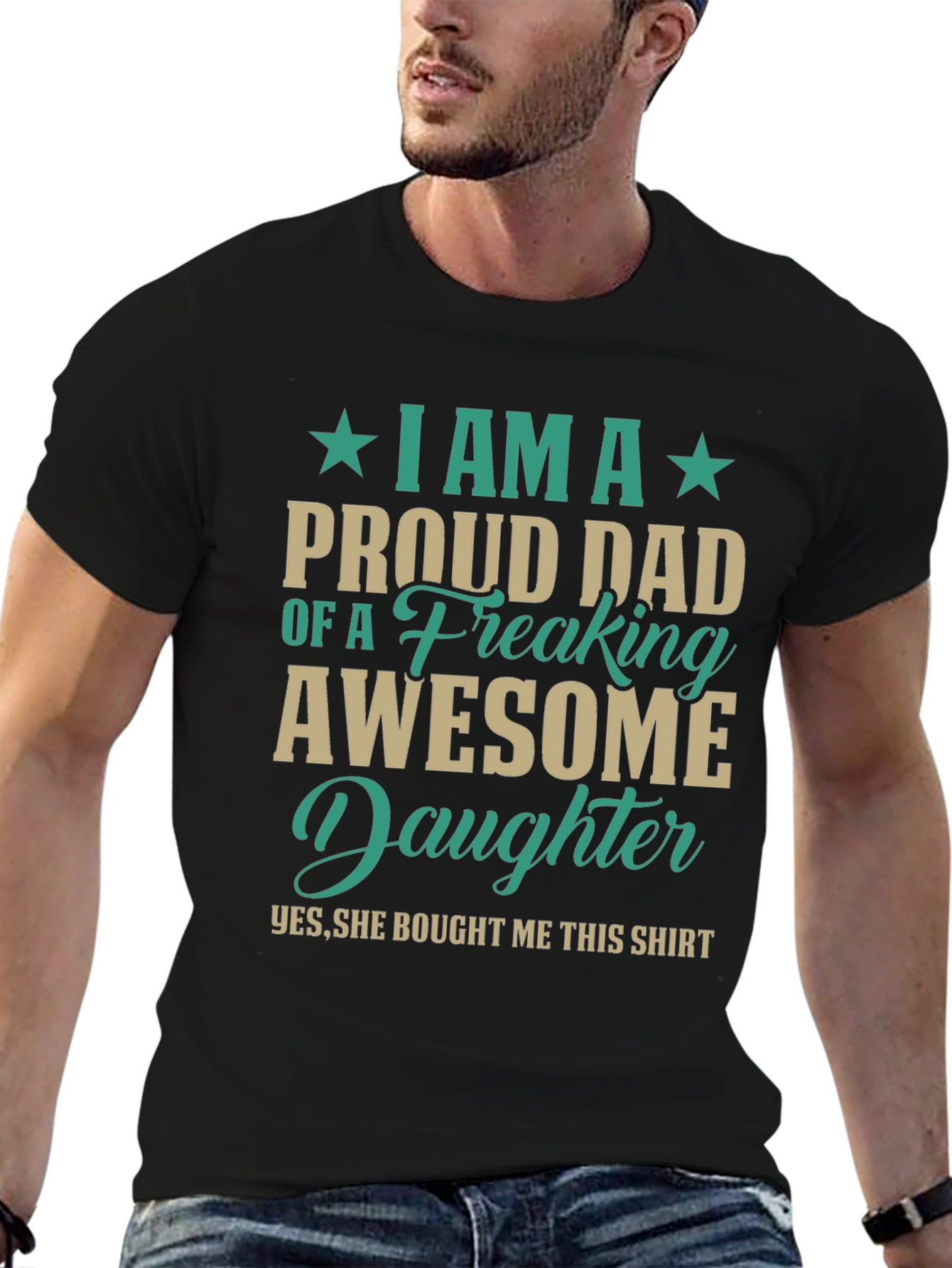 Proud Dad T-Shirt - Awesome Daughter Gift