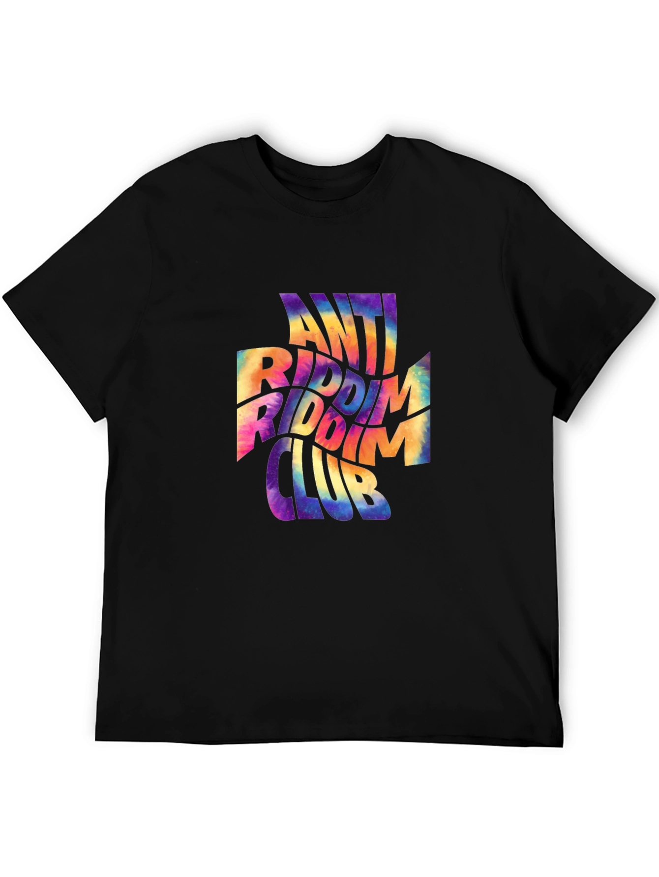 Anti Riddim Club Graphic Tee - Black Cotton T-Shirt