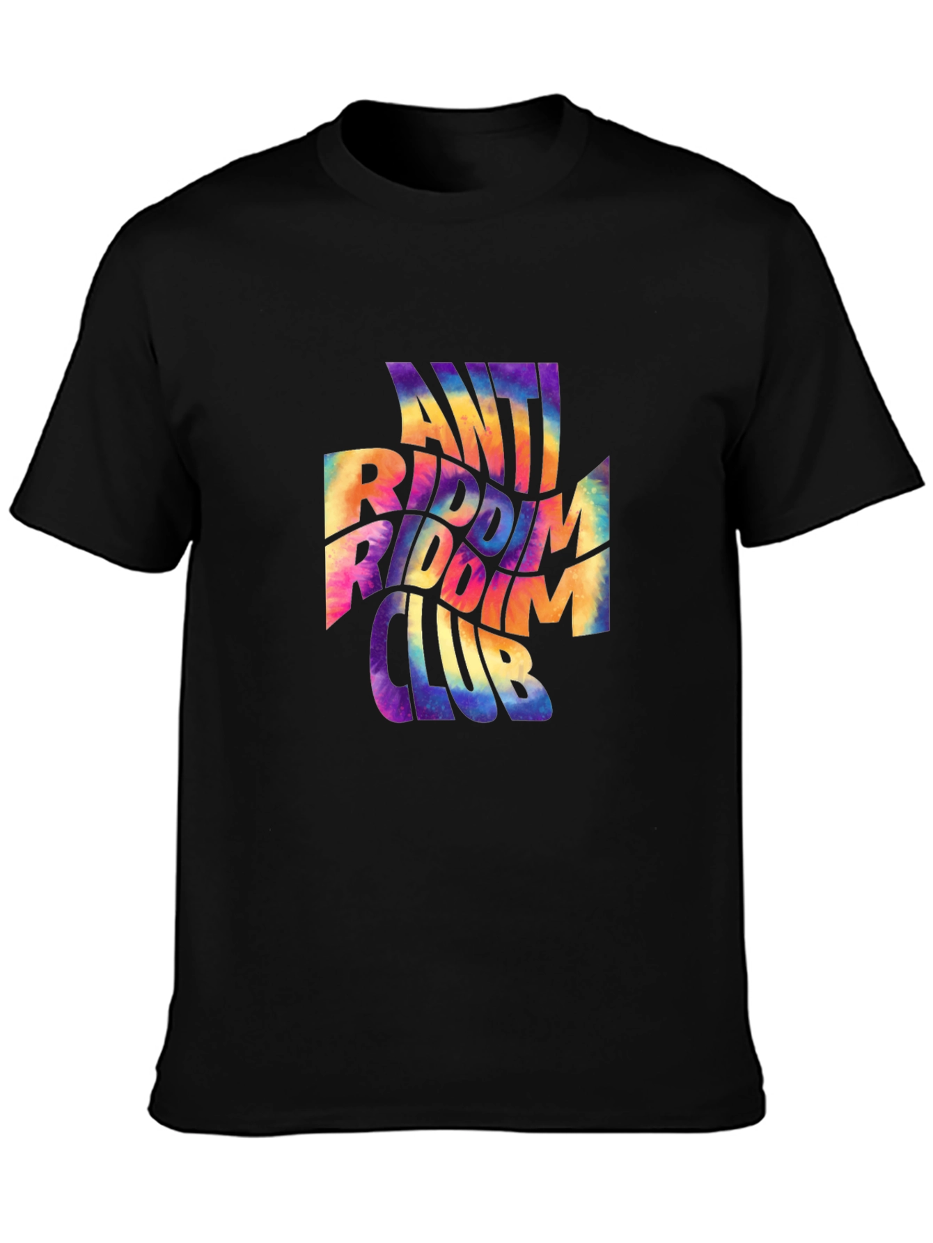Anti Riddim Club Graphic Tee - Black Cotton T-Shirt