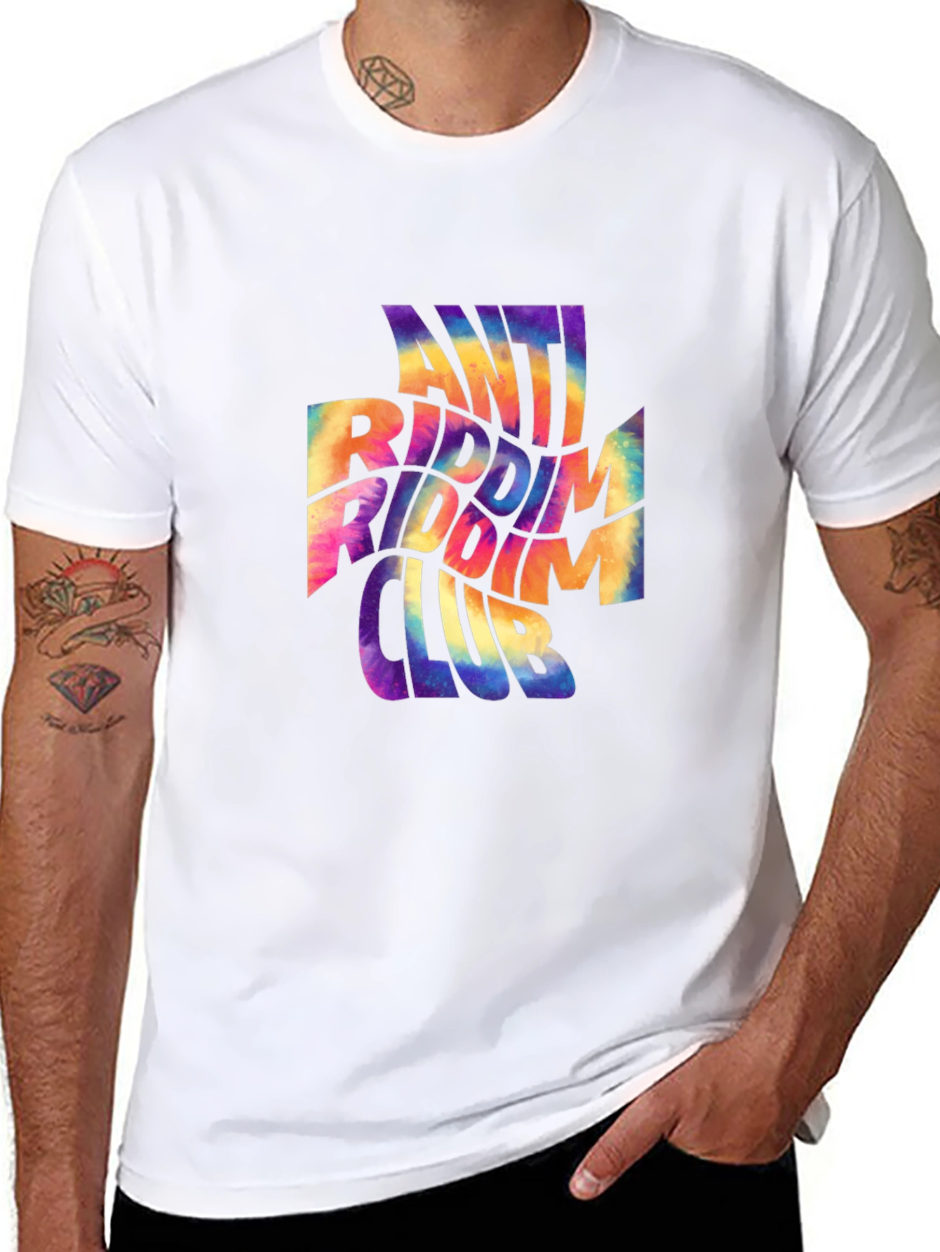 Anti Riddim Club Graphic Tee - Black Cotton T-Shirt