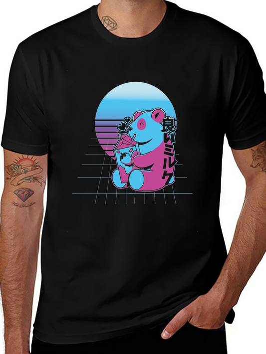 Retro Panda Milk T-Shirt