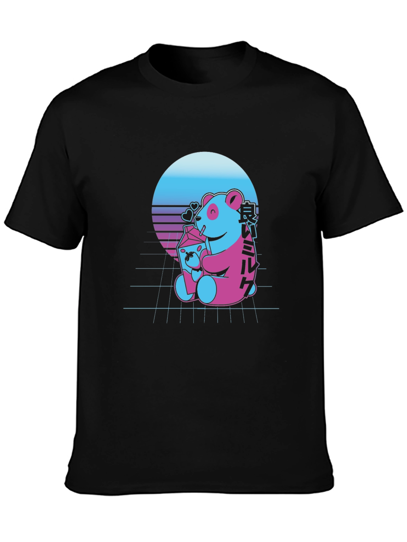 Retro Panda Milk T-Shirt