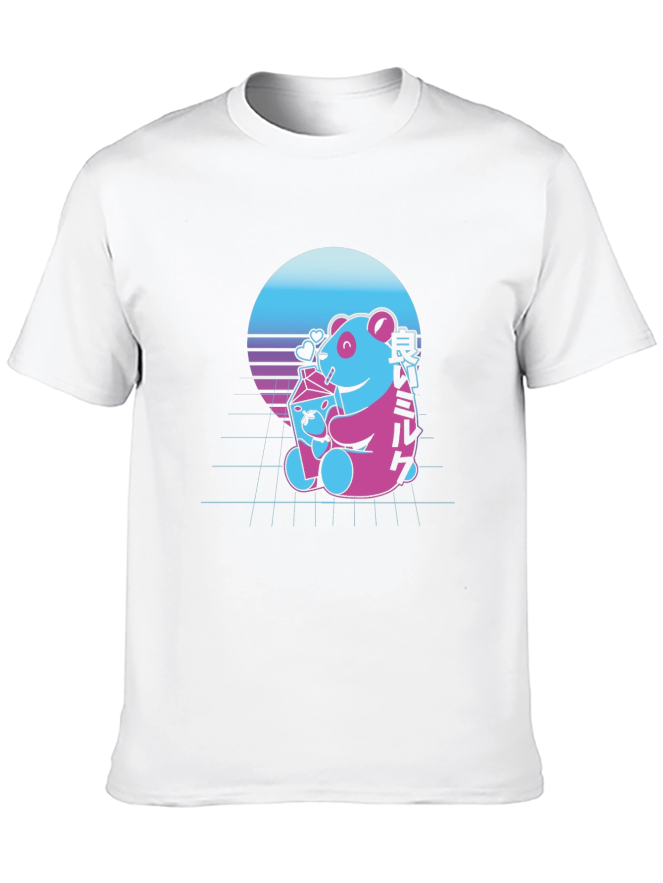 Retro Panda Milk T-Shirt