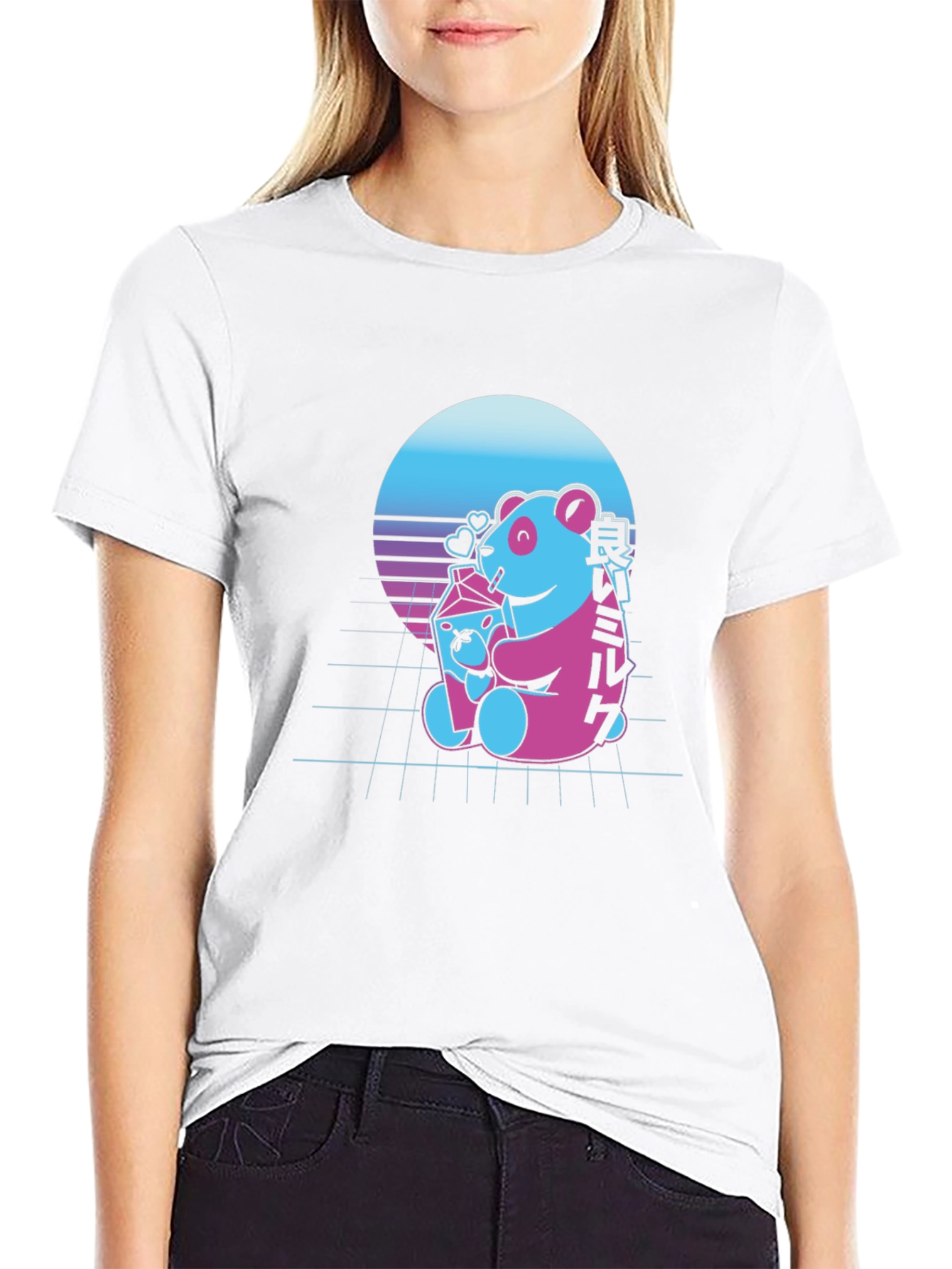 Retro Panda Milk T-Shirt