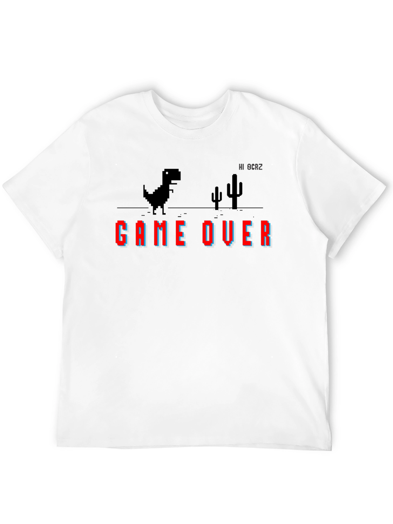 Game Over Dinosaur Pixel Art T-Shirt