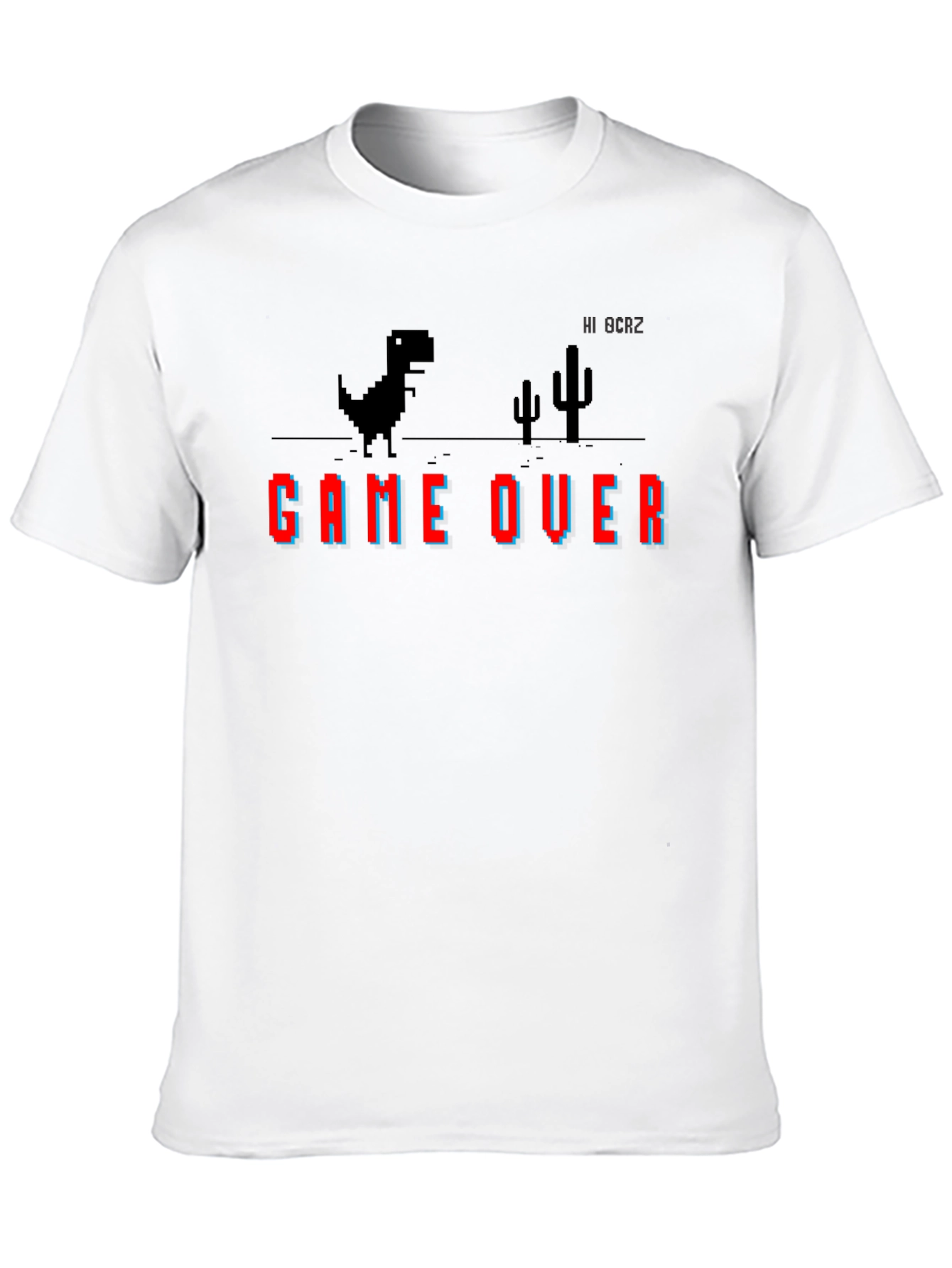 Game Over Dinosaur Pixel Art T-Shirt