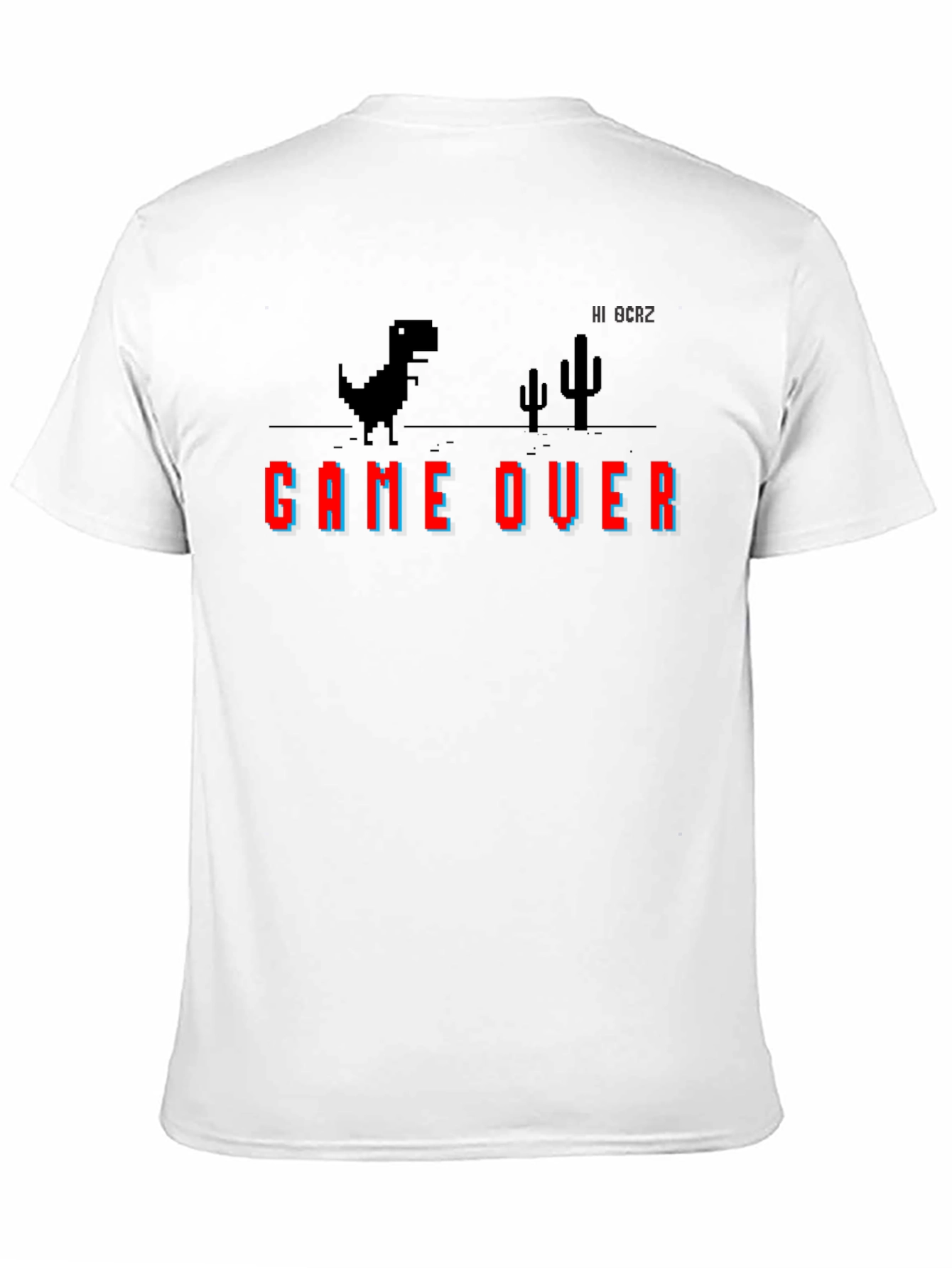 Game Over Dinosaur Pixel Art T-Shirt