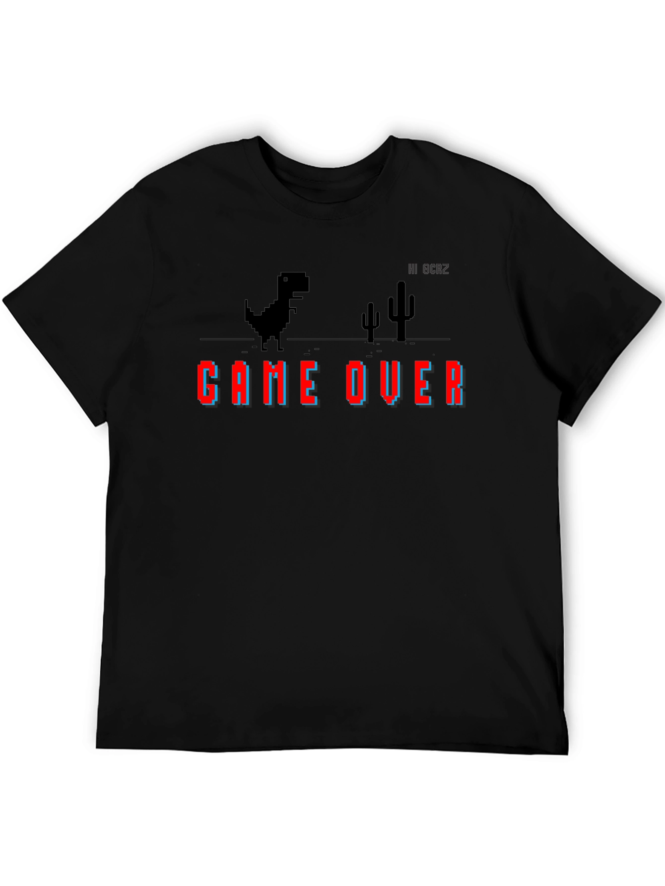 Game Over Dinosaur Pixel Art T-Shirt