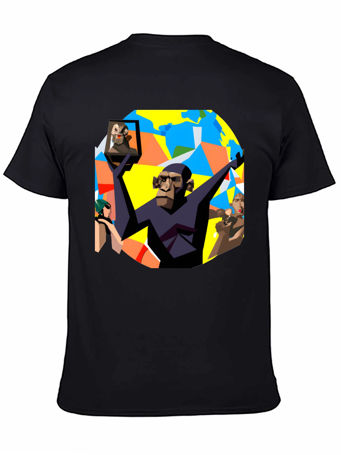Abstract Ape Graphic Tee - Unique Design